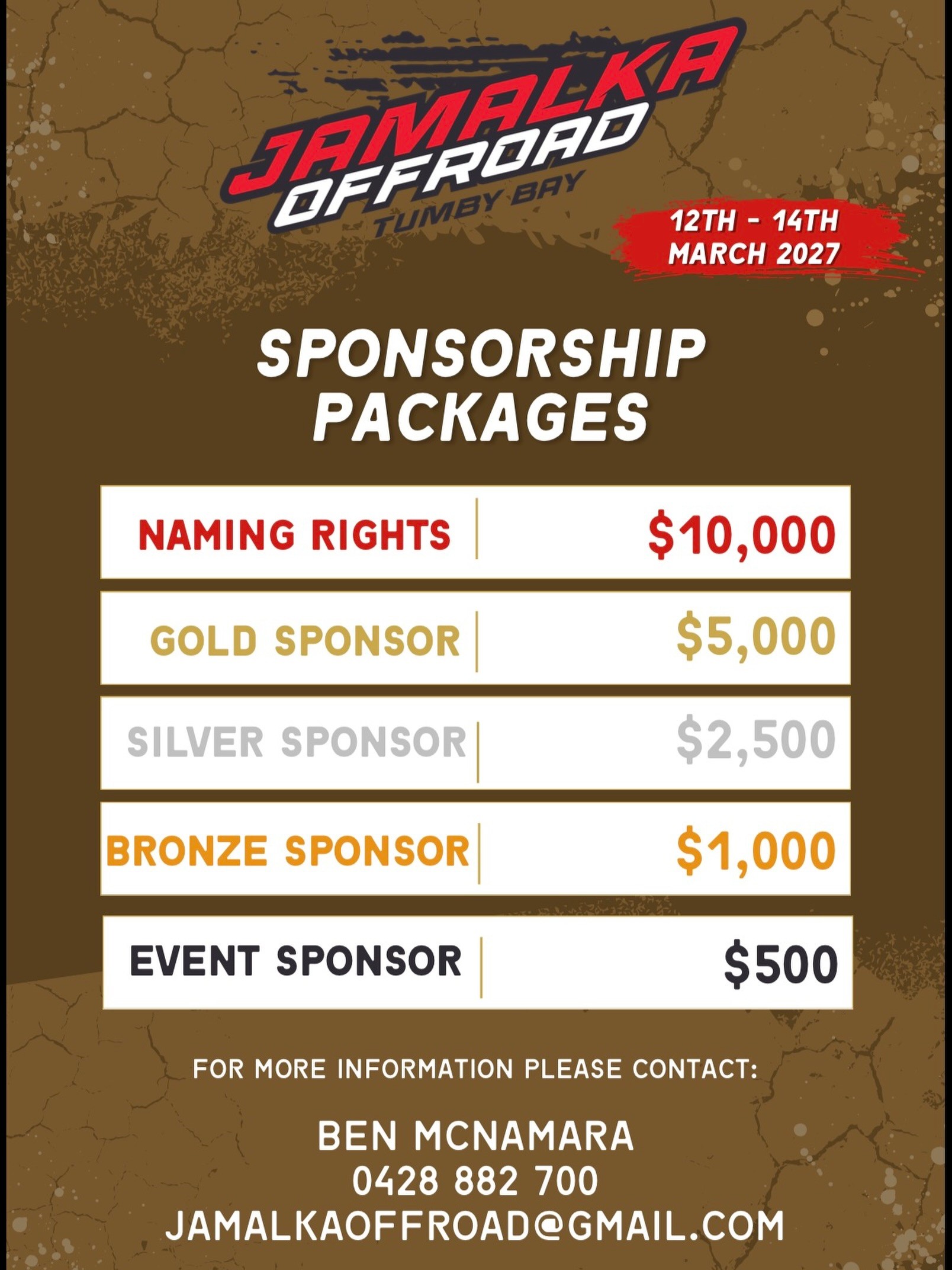 Jamalka Offroad — 4x4 spectator event in Adelaide, SA on Friday 12 March 2027