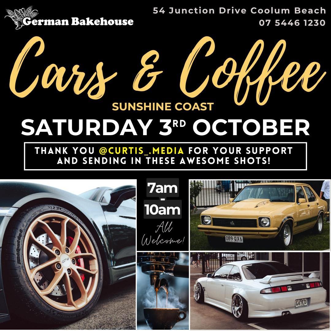 Cars & Coffee Sunshine Coast — car meet in Sunshine Coast, QLD on Saturday 3 October 2026