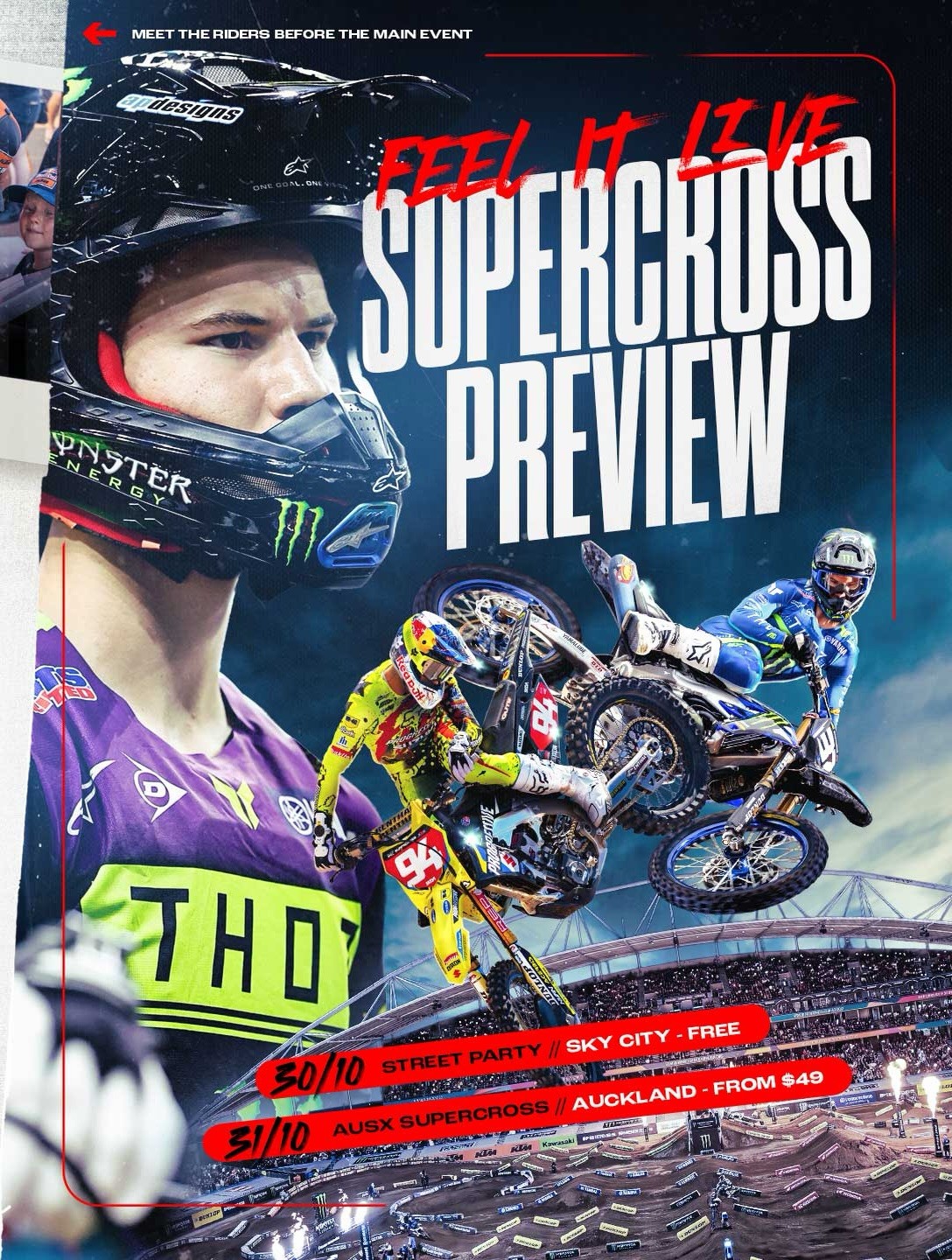 AUSX Supercross Auckland — spectator event in International on Saturday 31 October 2026