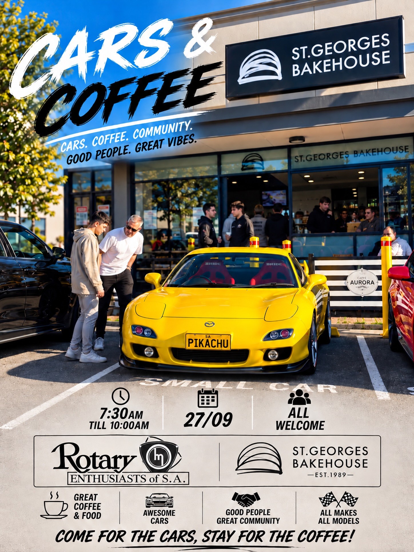 Cars & Coffee — JDM car meet in Adelaide, SA on Sunday 27 September 2026