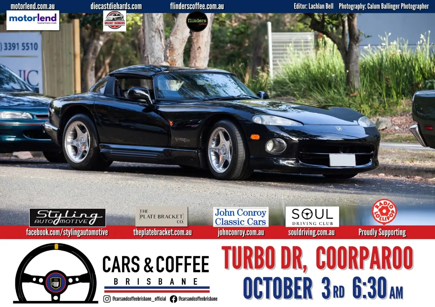 Cars & Coffee Brisbane — Classic/Exotic car meet in Brisbane, QLD on Saturday 3 October 2026