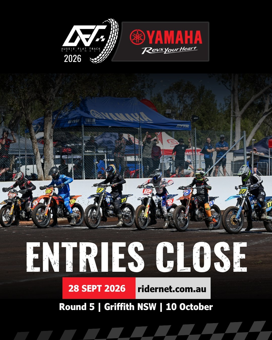 Aussie Flat Track Nationals Round 5 — spectator event in Sydney, NSW on Saturday 10 October 2026