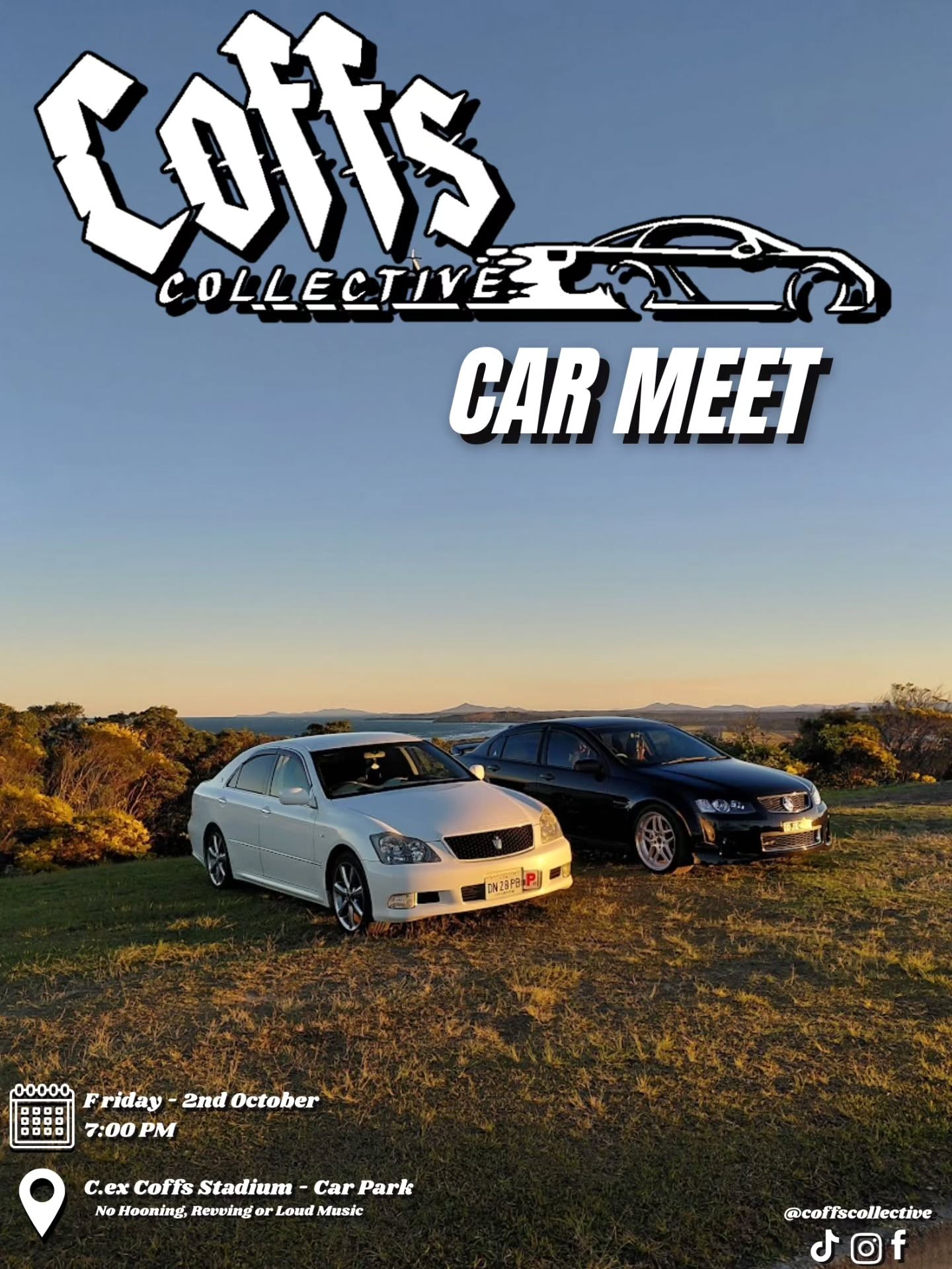 Coffs Collective Car Meet — JDM/Muscle car meet in Coffs Harbour, NSW on Friday 2 October 2026