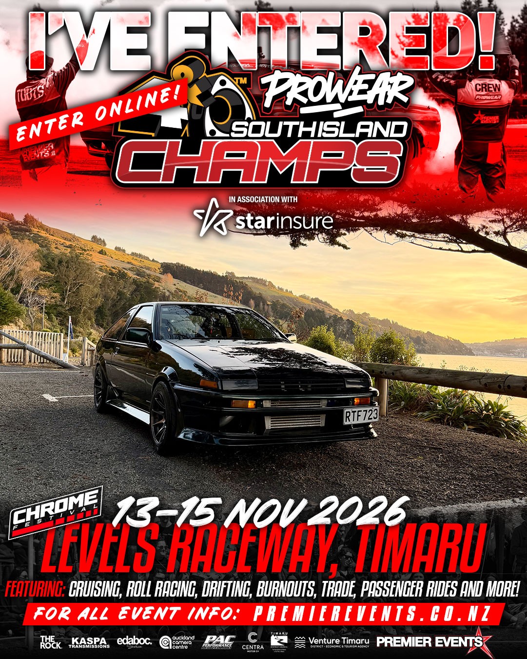 Prowear South Island Champs — Euro/JDM spectator event in International on Friday 13 November 2026