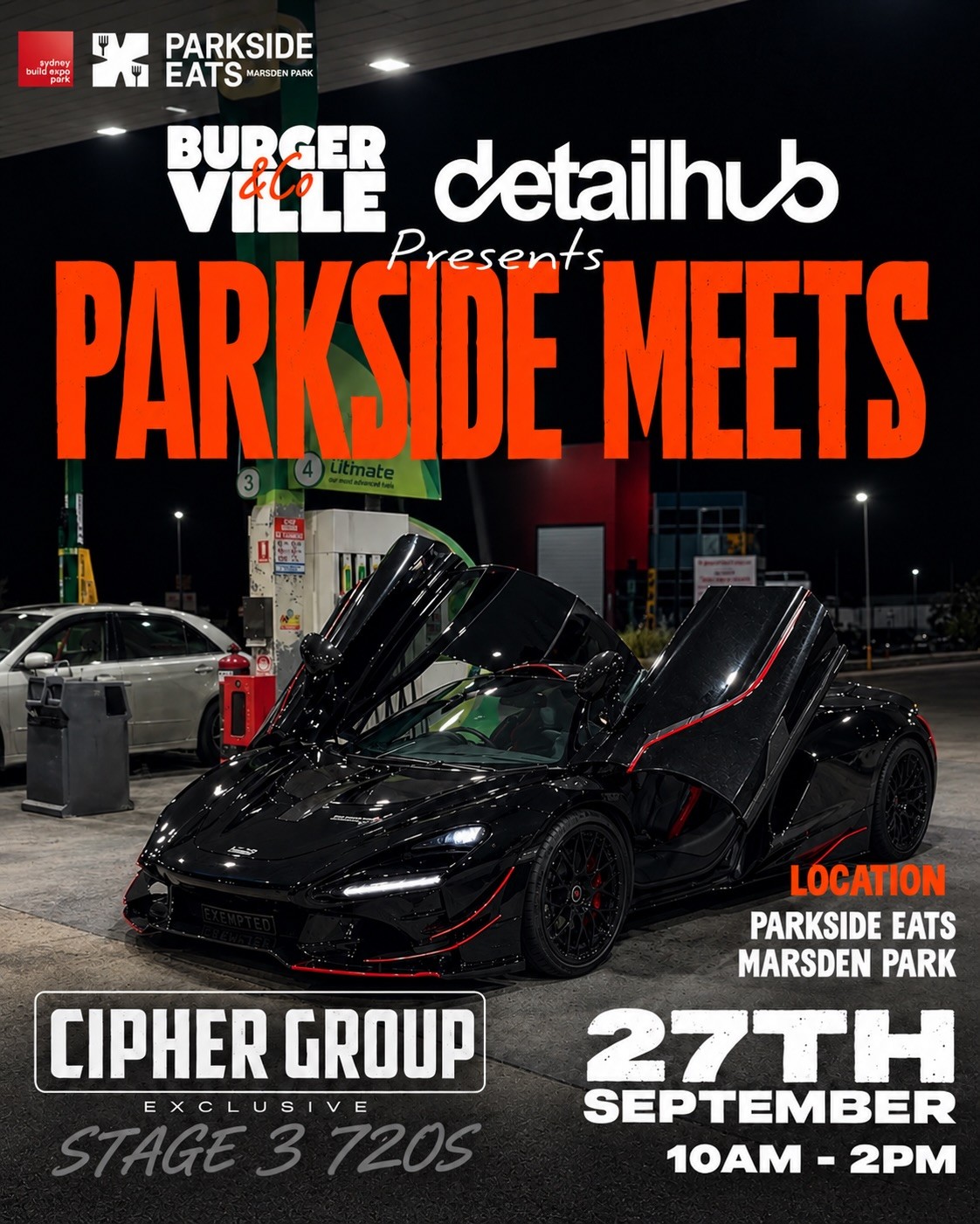 Parkside Meets — Euro/Exotic car meet in Sydney, NSW on Sunday 27 September 2026