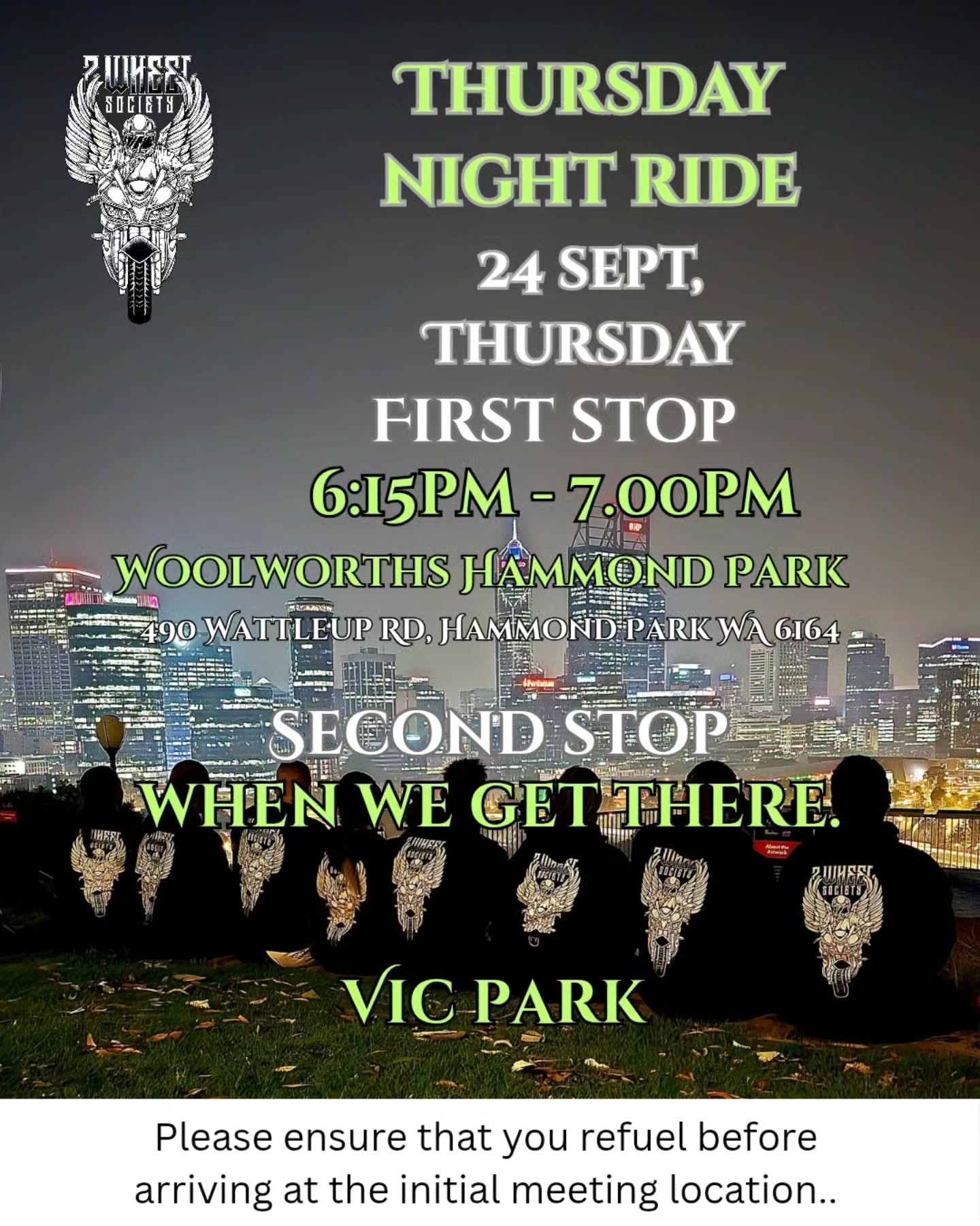 Thursday Night Ride — car meet in Perth, WA on Thursday 24 September 2026