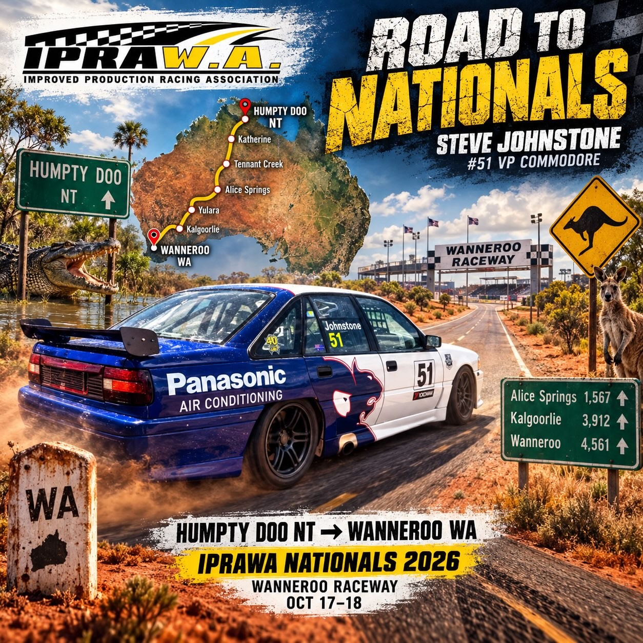IPRAWA Nationals 2026 — track day in Perth, WA on Saturday 17 October 2026