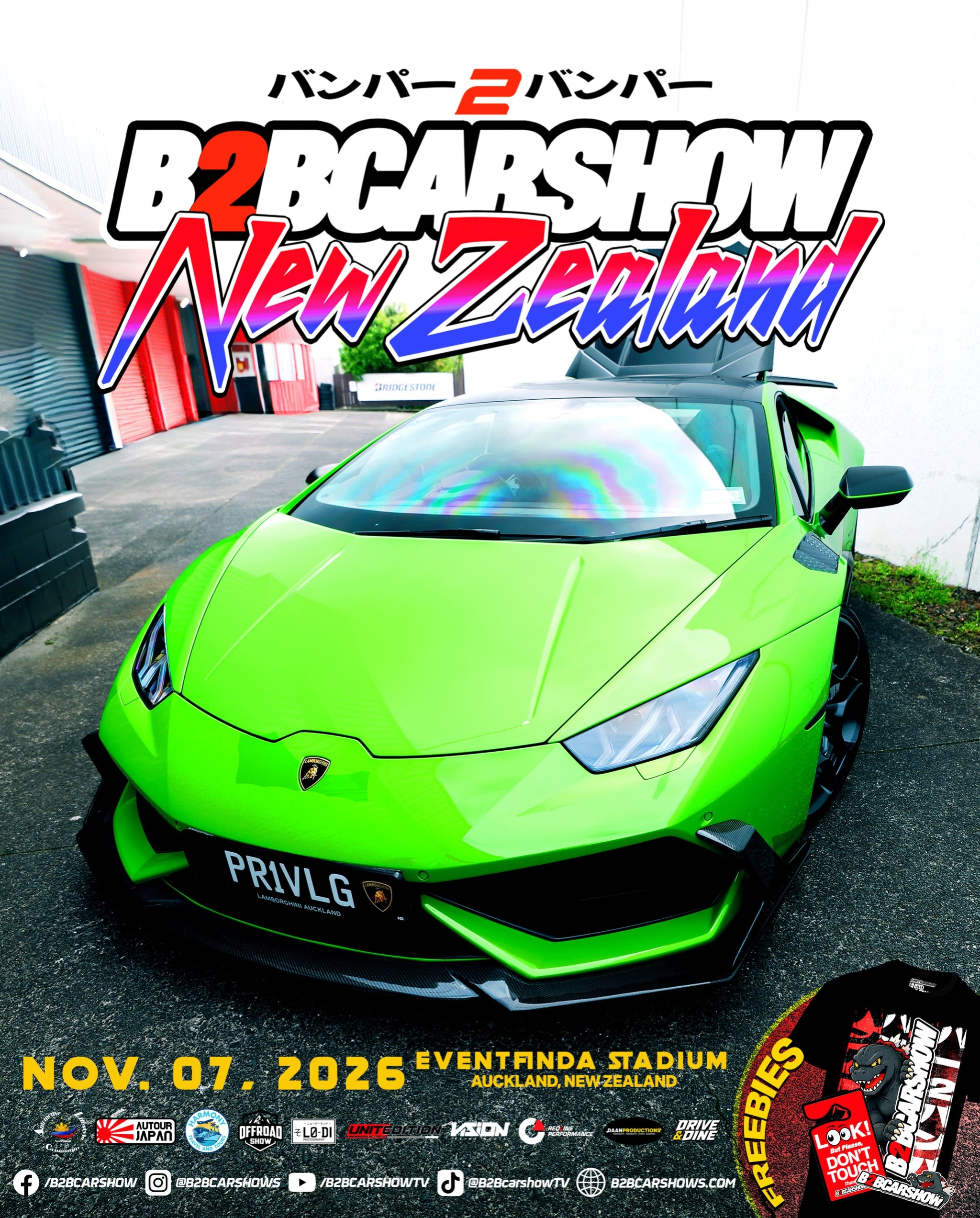 Bumper 2 Bumper Carshow x Off-Road Show New Zealand — 4x4/Exotic spectator event in International on Saturday 7 November 2026