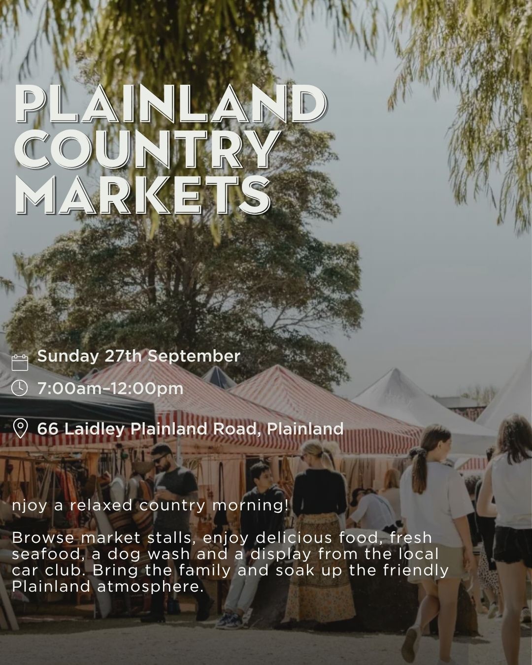 Plainland Country Markets — car meet in Brisbane, QLD on Sunday 27 September 2026