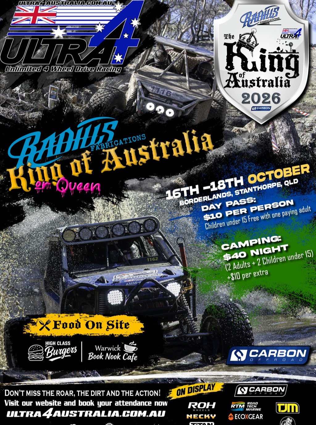 King of Australia — 4x4 spectator event in Brisbane, QLD on Friday 16 October 2026