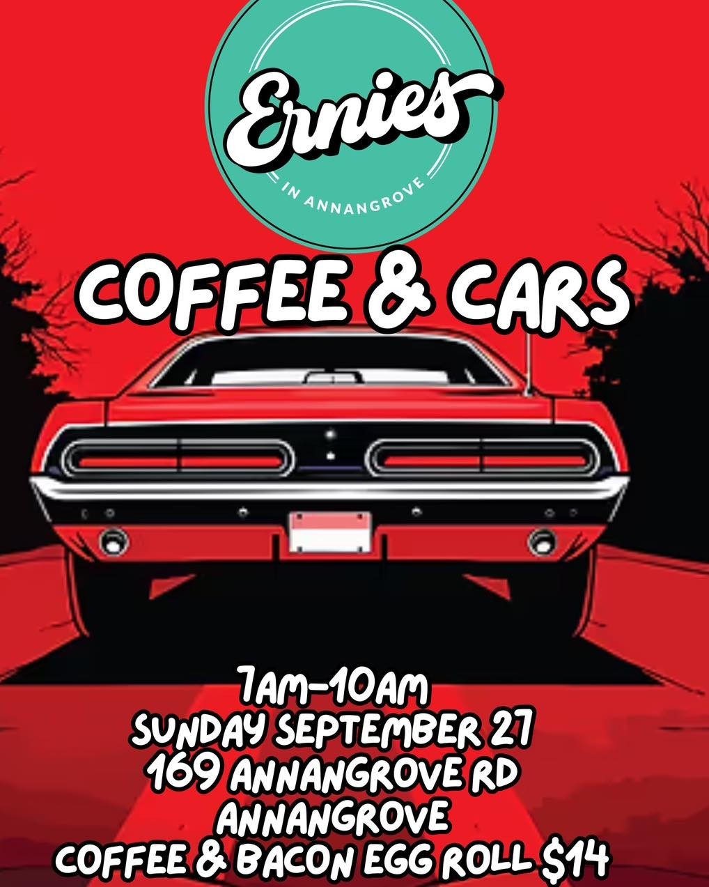 Ernies in Annangrove Coffee & Cars — Classic/Muscle car meet in Sydney, NSW on Sunday 27 September 2026