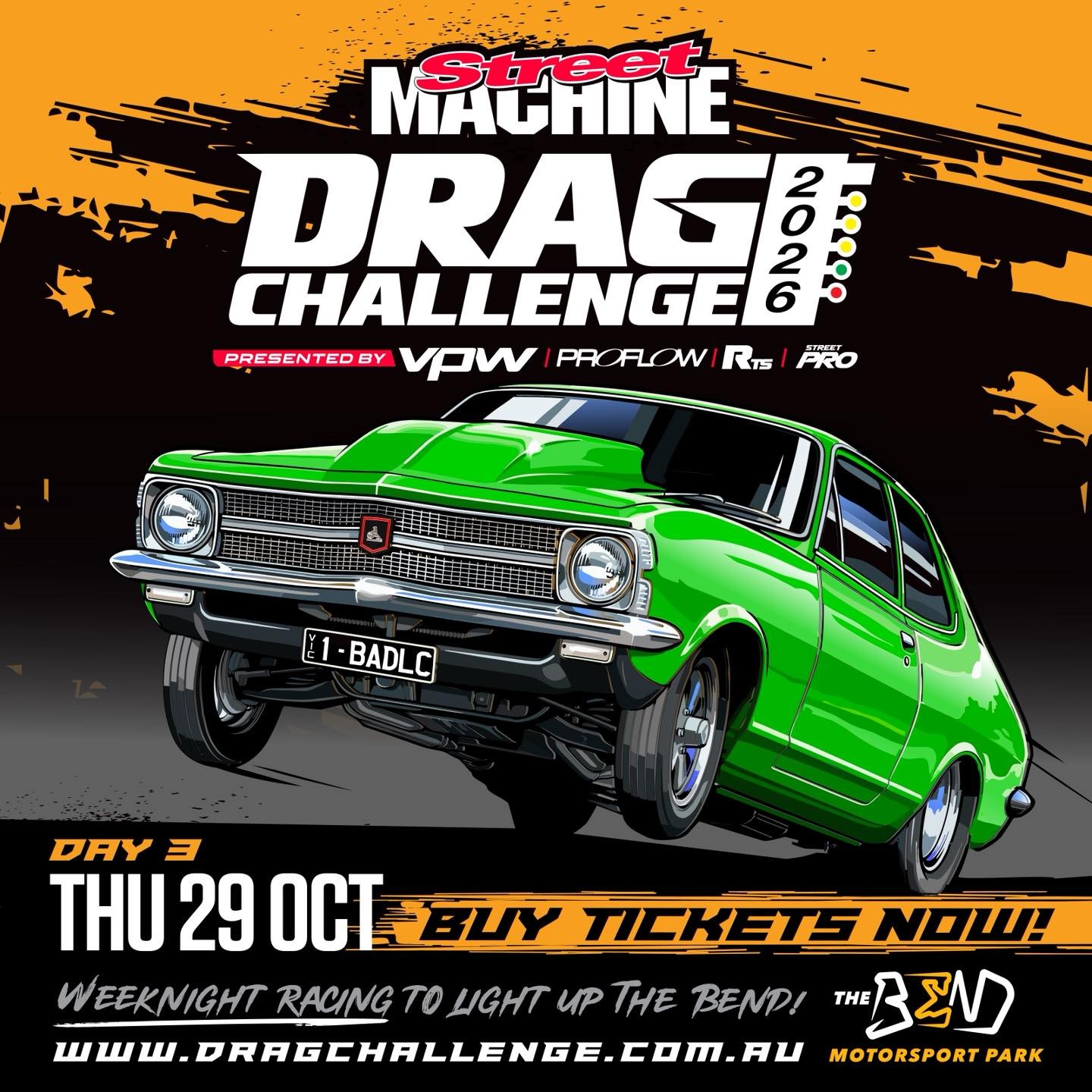 Street Machine Drag Challenge — Muscle spectator event in Adelaide, SA on Thursday 29 October 2026