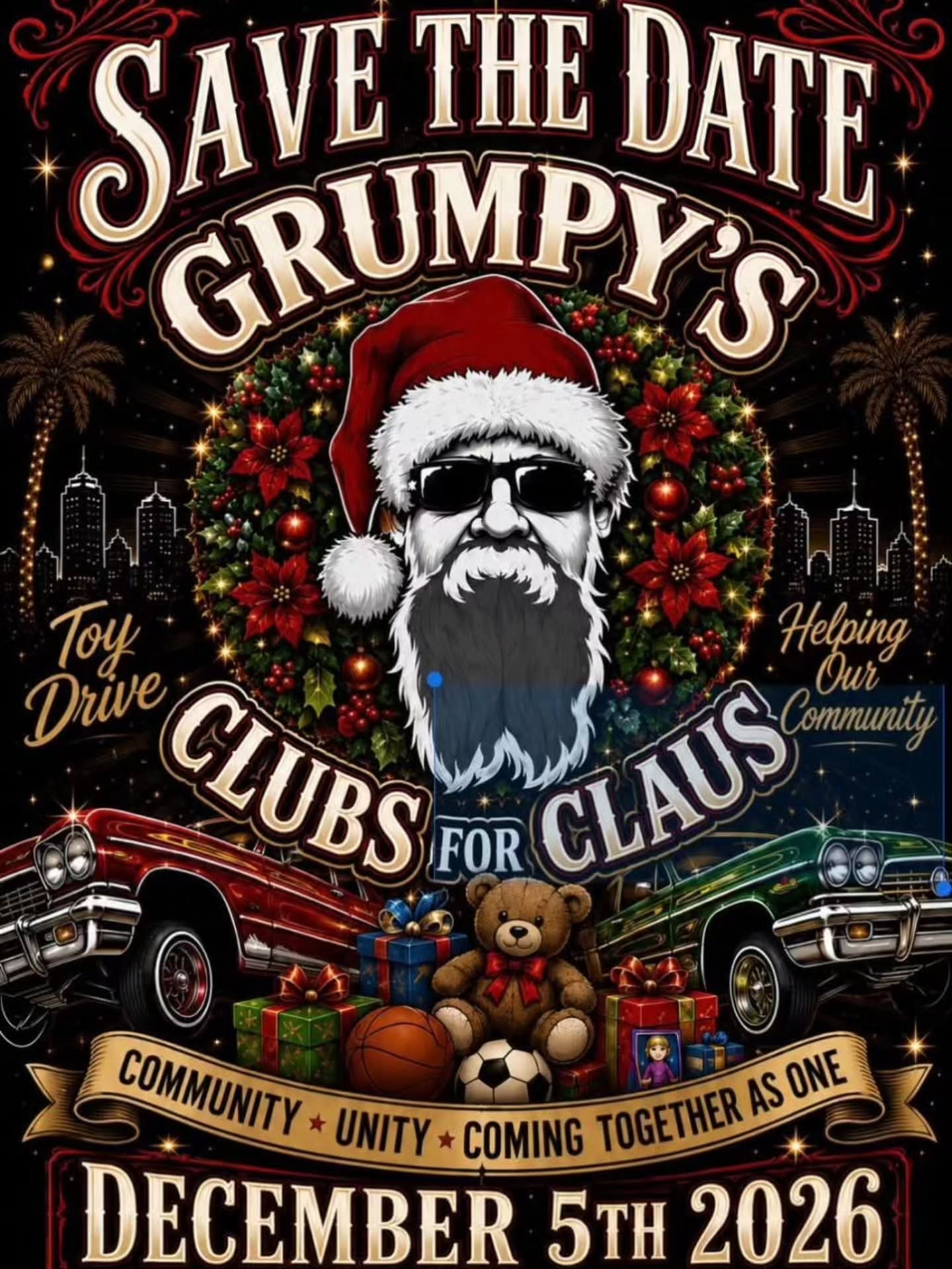 Clubs for Claus — Classic car meet in International on Saturday 5 December 2026