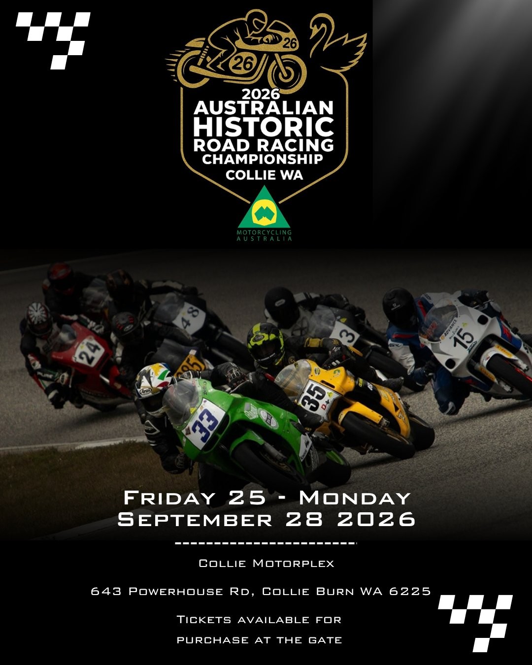 Australian Historic Road Racing Championship — Classic spectator event in Perth, WA on Friday 25 September 2026