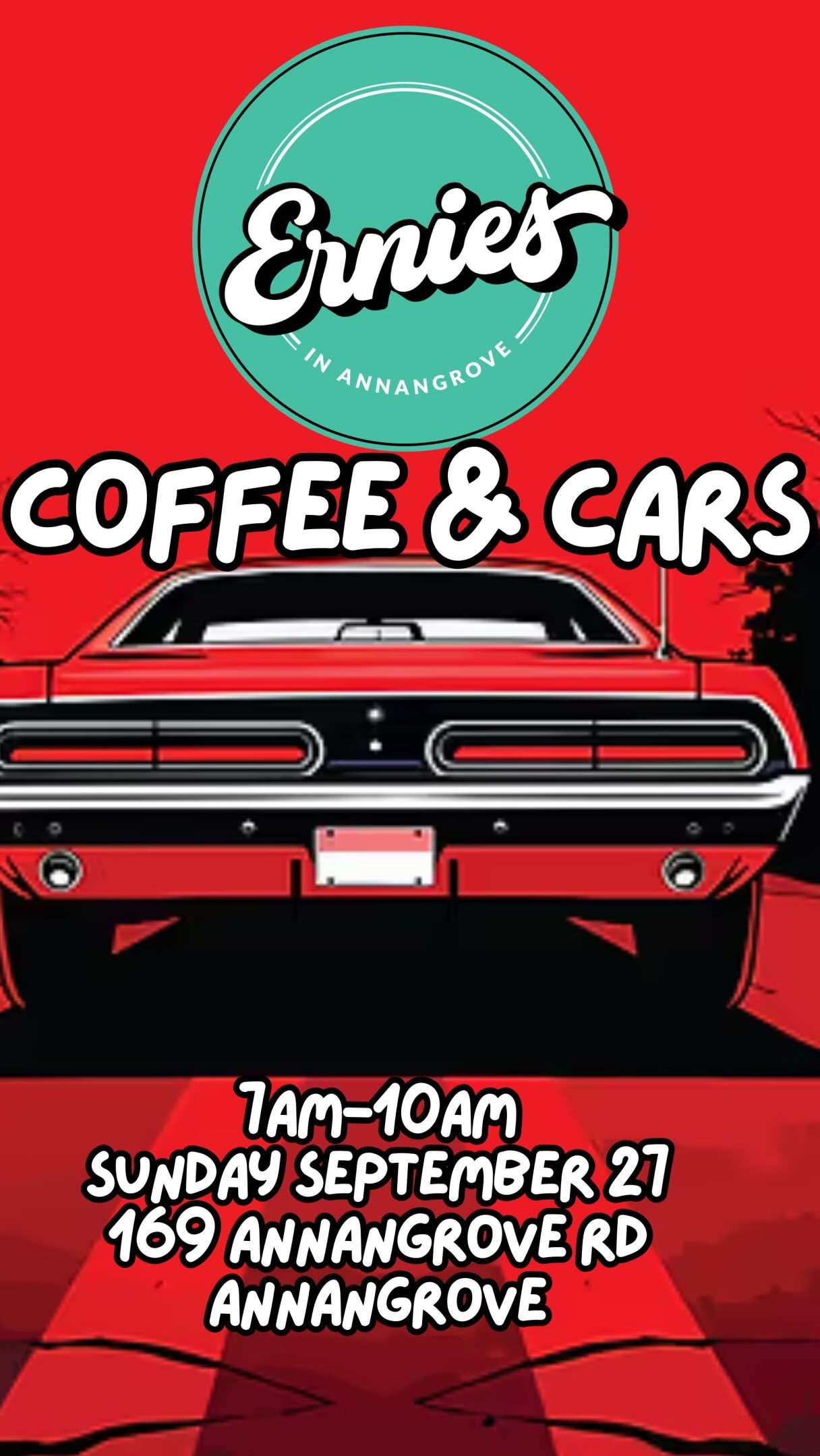 Ernies Coffee & Cars — Classic/Muscle car meet in Sydney, NSW on Sunday 27 September 2026