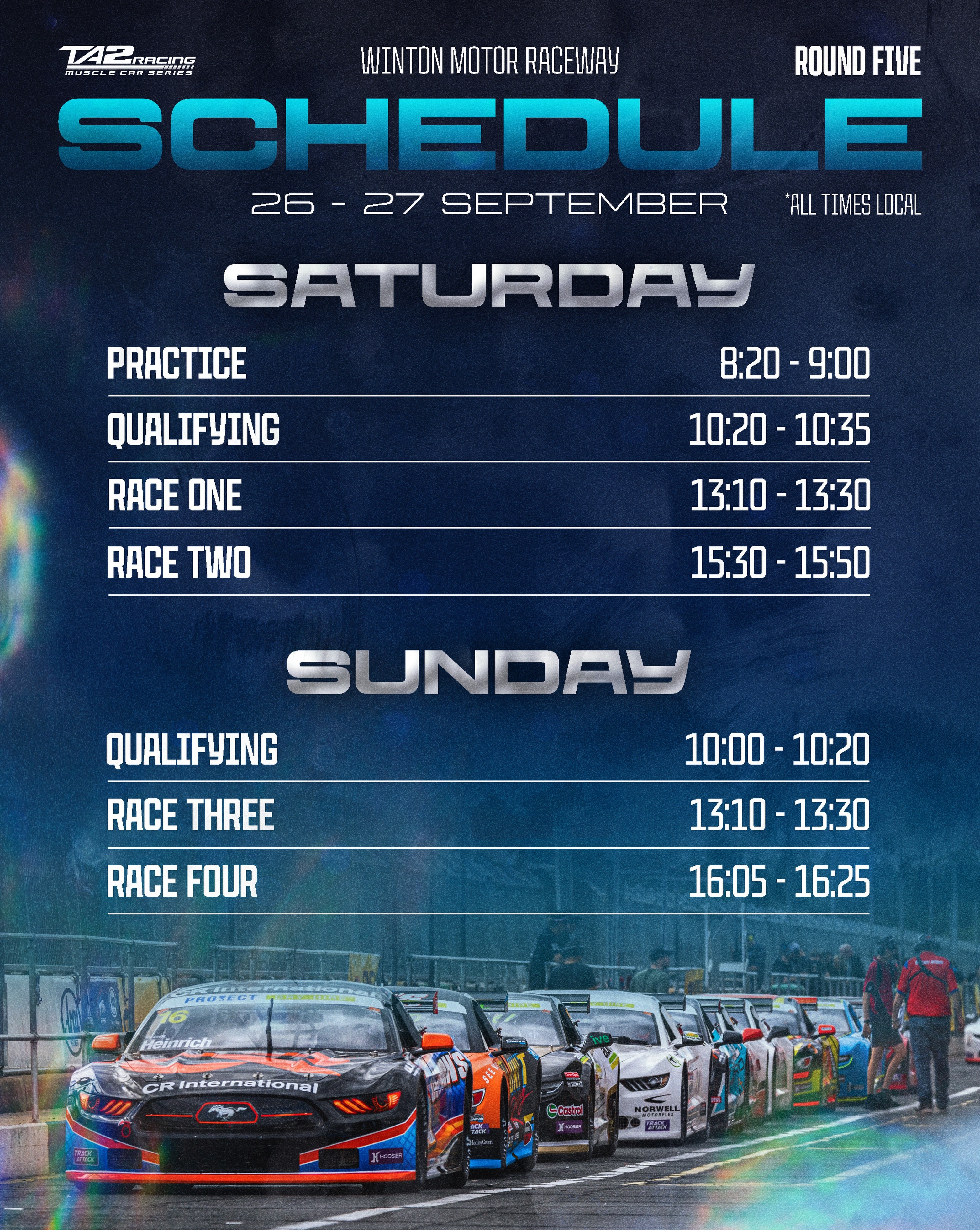 TA2 Racing Muscle Car Series Round Five — Muscle spectator event in Melbourne, VIC on Saturday 26 September 2026