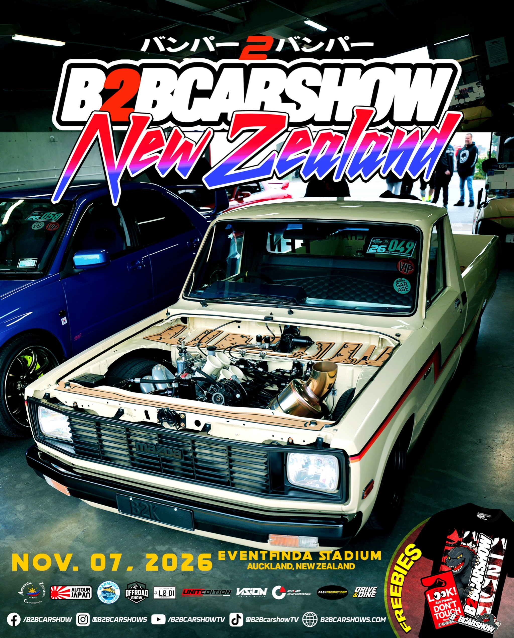 Bumper 2 Bumper Carshow x Off-Road Show New Zealand — 4x4/Exotic spectator event in International on Saturday 7 November 2026