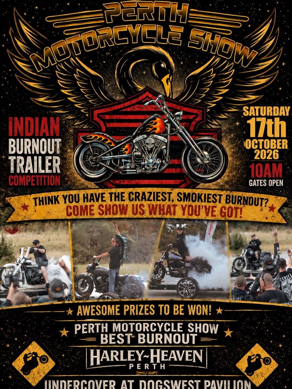 Perth Motorcycle Show — spectator event in Perth, WA on Saturday 17 October 2026