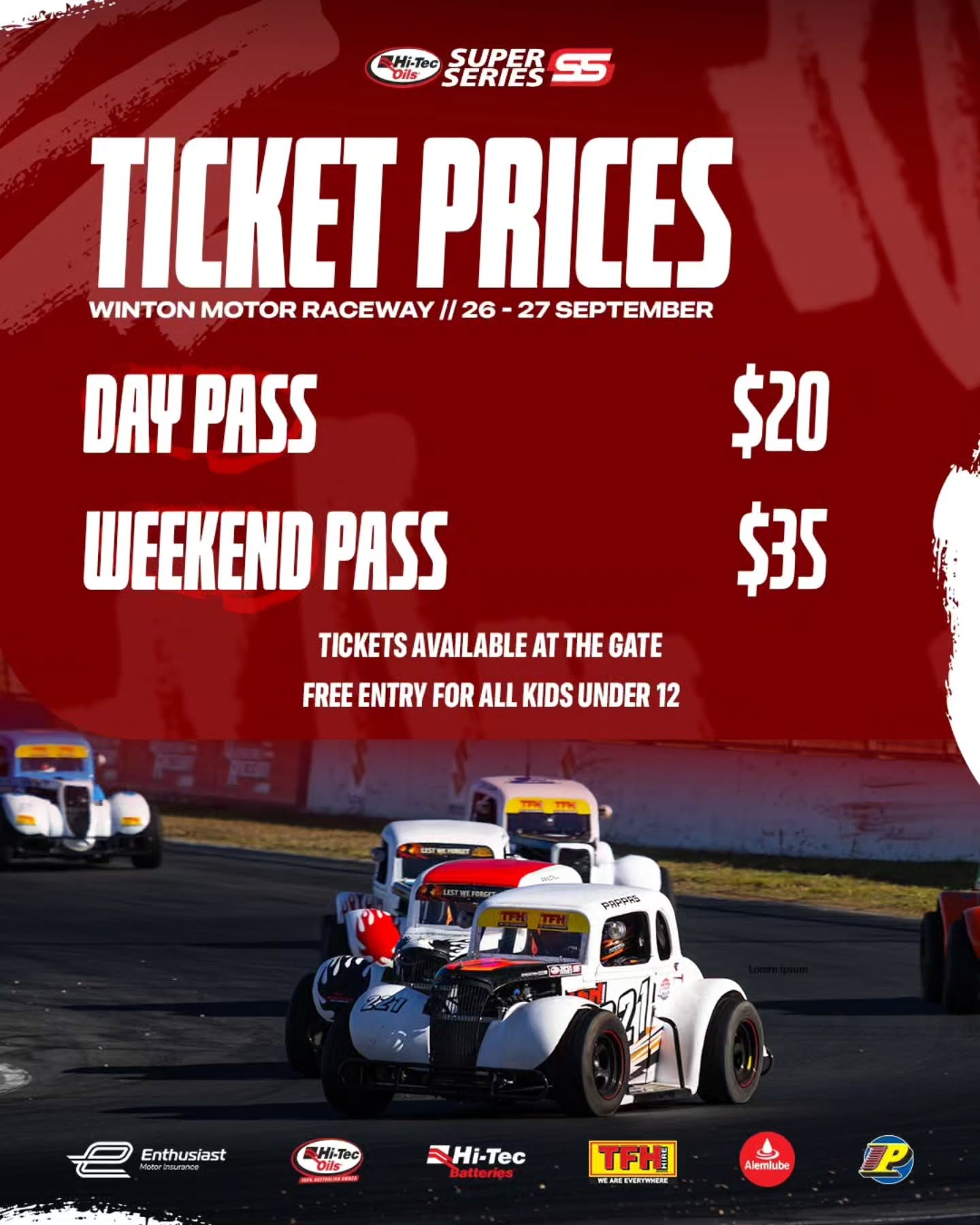 Hi-Tec Super Series — Muscle spectator event in Albury, VIC on Saturday 26 September 2026