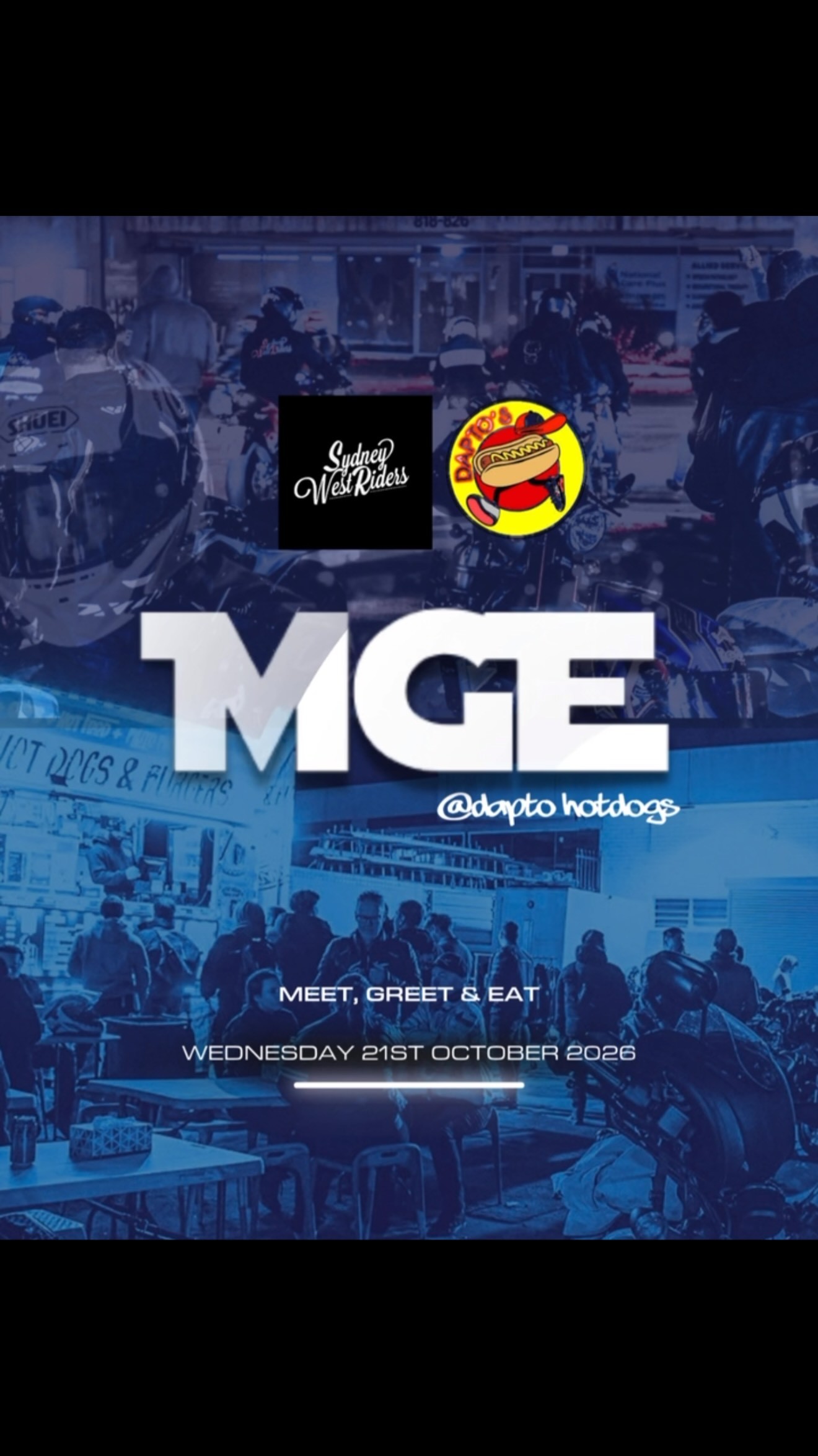 MGE: Meet, Greet & Eat — car meet in Sydney, NSW on Wednesday 21 October 2026
