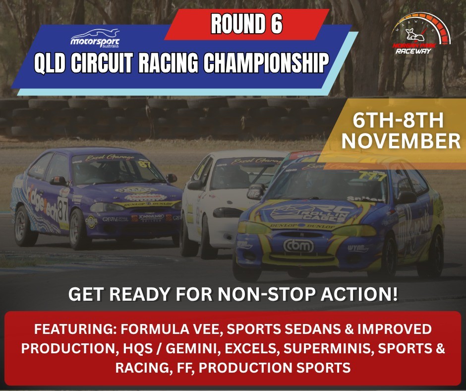 QLD Circuit Racing Championship - Round 6 — Muscle spectator event in Brisbane, QLD on Friday 6 November 2026