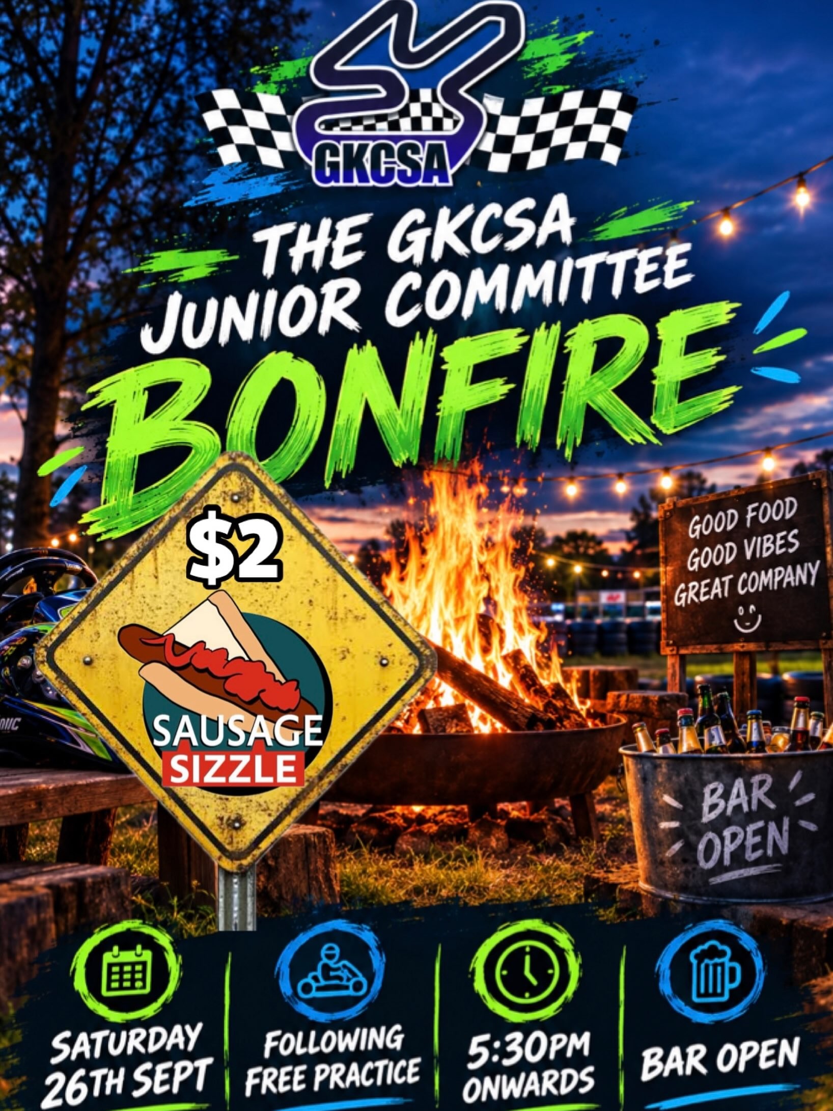 The GKCSA Junior Committee Bonfire — car meet in Adelaide, SA on Saturday 26 September 2026