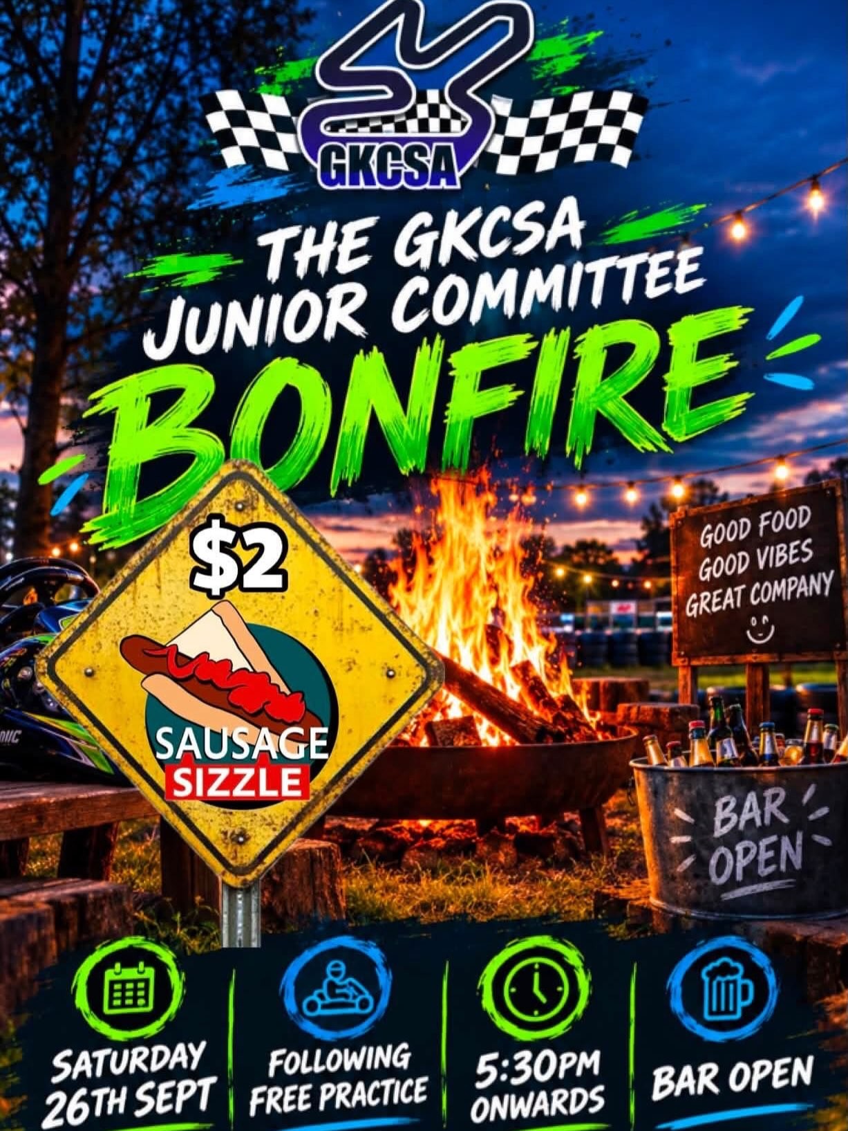 GKCSA Junior Committee Bonfire — car meet in Adelaide, SA on Saturday 26 September 2026