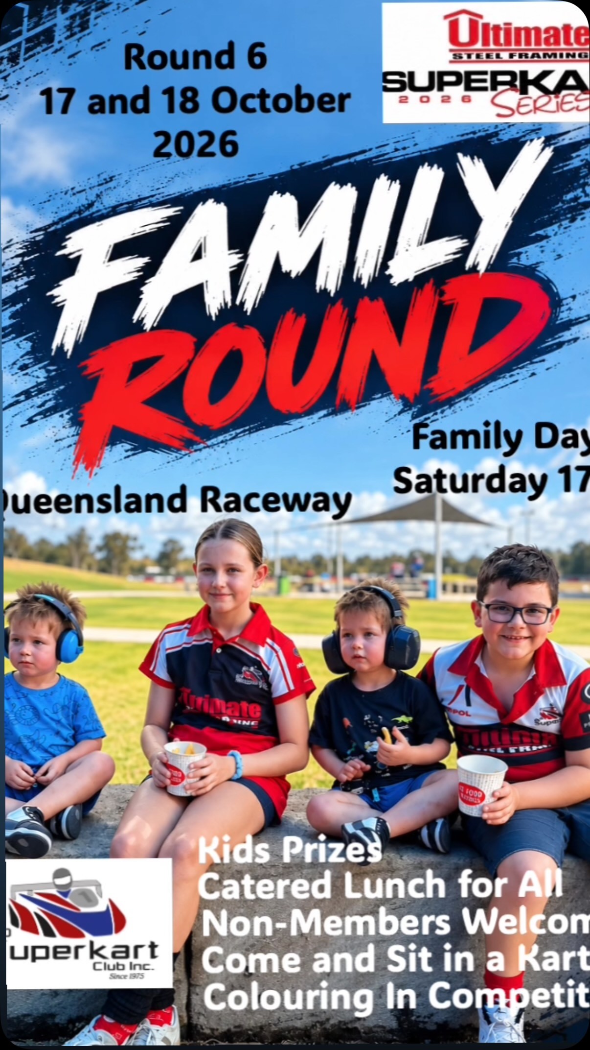 Superkart Series Round 6: Family Round — track day in Brisbane, QLD on Saturday 17 October 2026