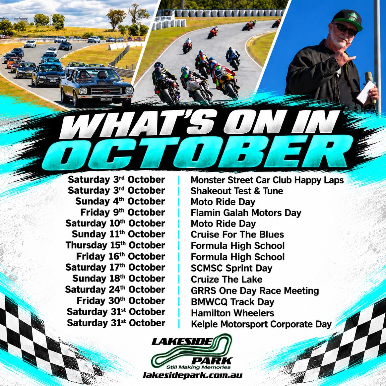 Monster Street Car Club Happy Laps — Muscle track day in Brisbane, QLD on Saturday 3 October 2026