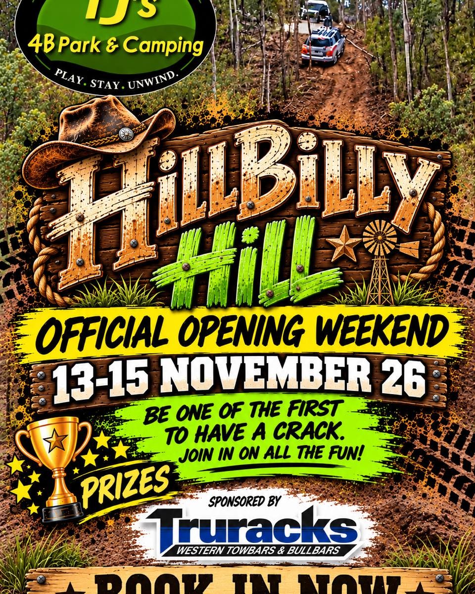 HillBilly Hill Official Opening Weekend — 4x4 car meet in Sydney, NSW on Friday 13 November 2026