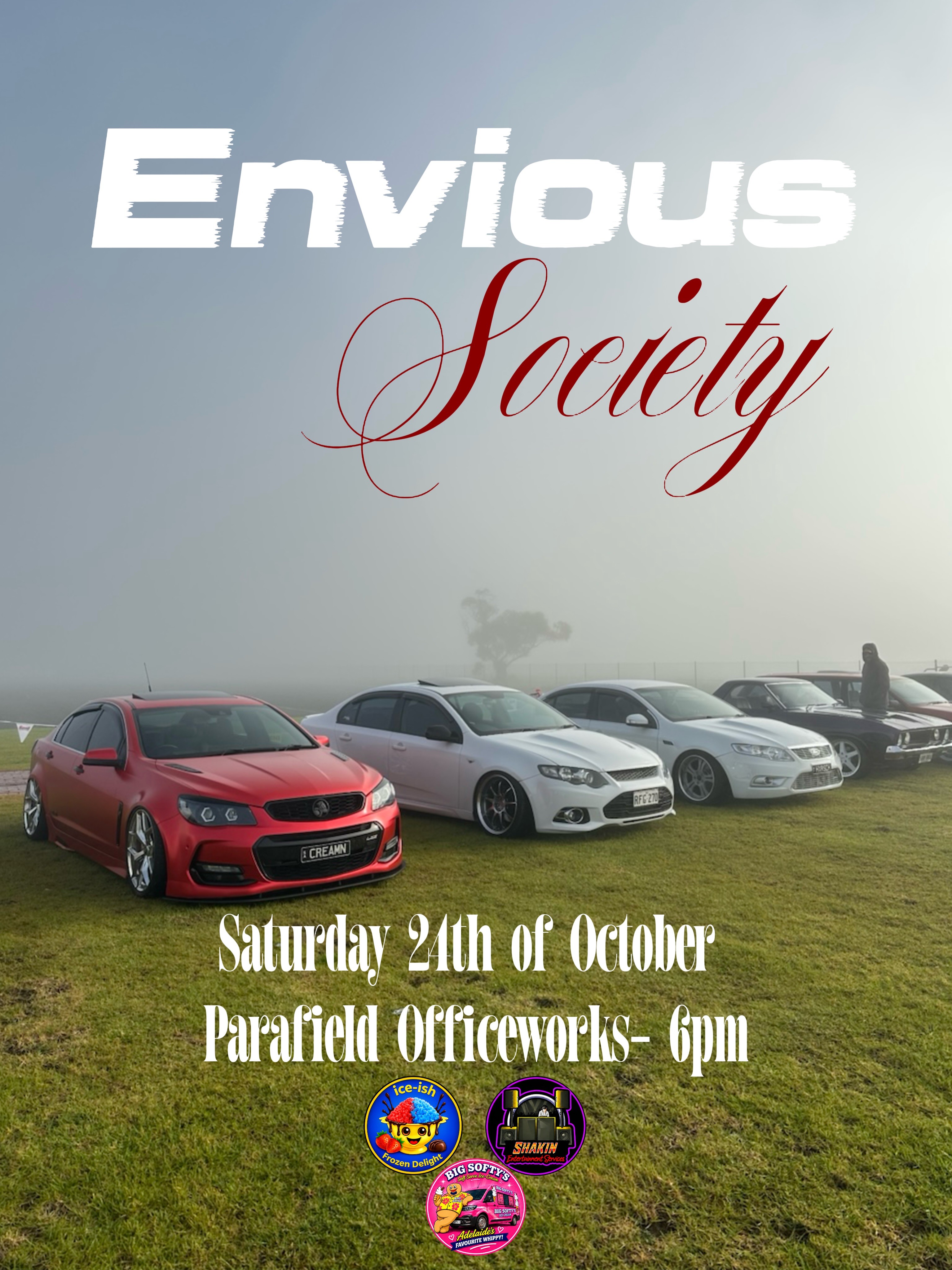 Envious Society Meet — Muscle/Stance car meet in Adelaide, SA on Saturday 24 October 2026