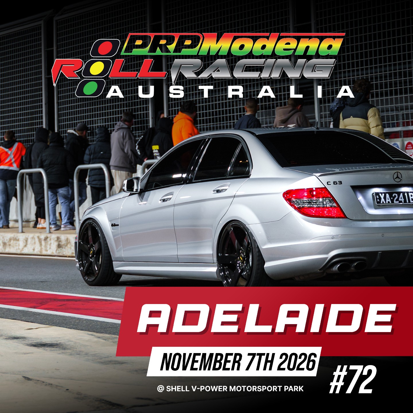 PRP Modena Roll Racing Adelaide #72 — Euro/Muscle track day in Adelaide, SA on Saturday 7 November 2026