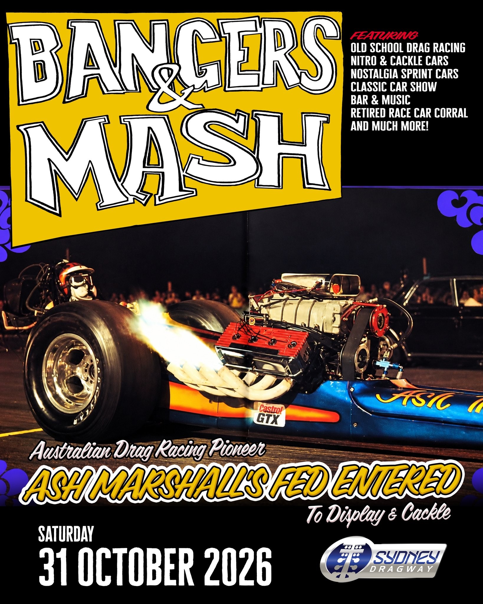 Bangers & Mash — Muscle/Classic spectator event in Sydney, NSW on Saturday 31 October 2026