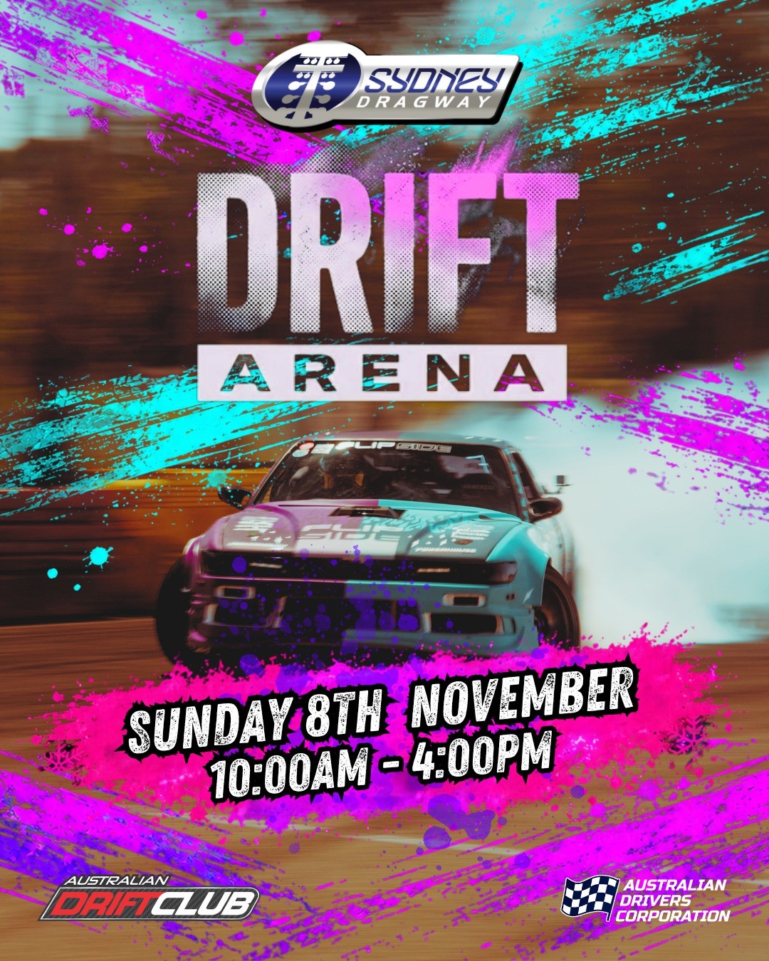 Sydney Drift Arena — JDM track day in Sydney, NSW on Sunday 8 November 2026