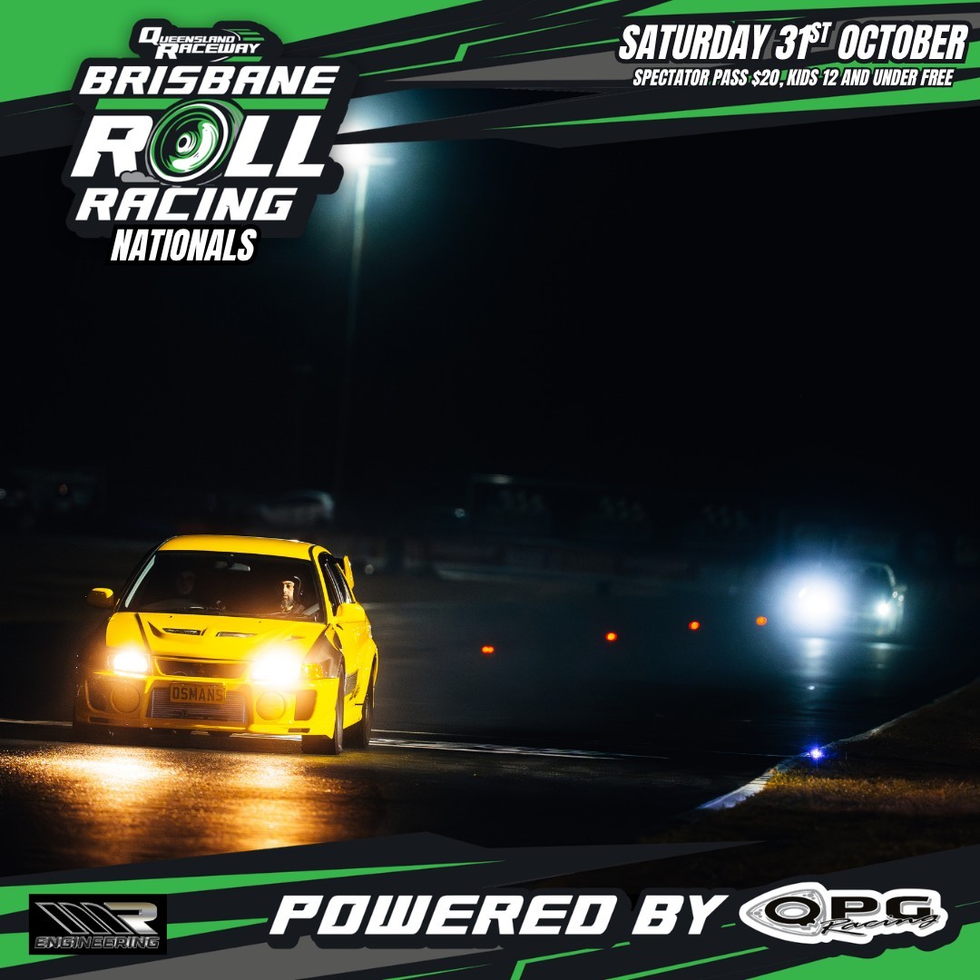 Brisbane Roll Racing Nationals — Muscle/JDM spectator event in Brisbane, QLD on Saturday 31 October 2026