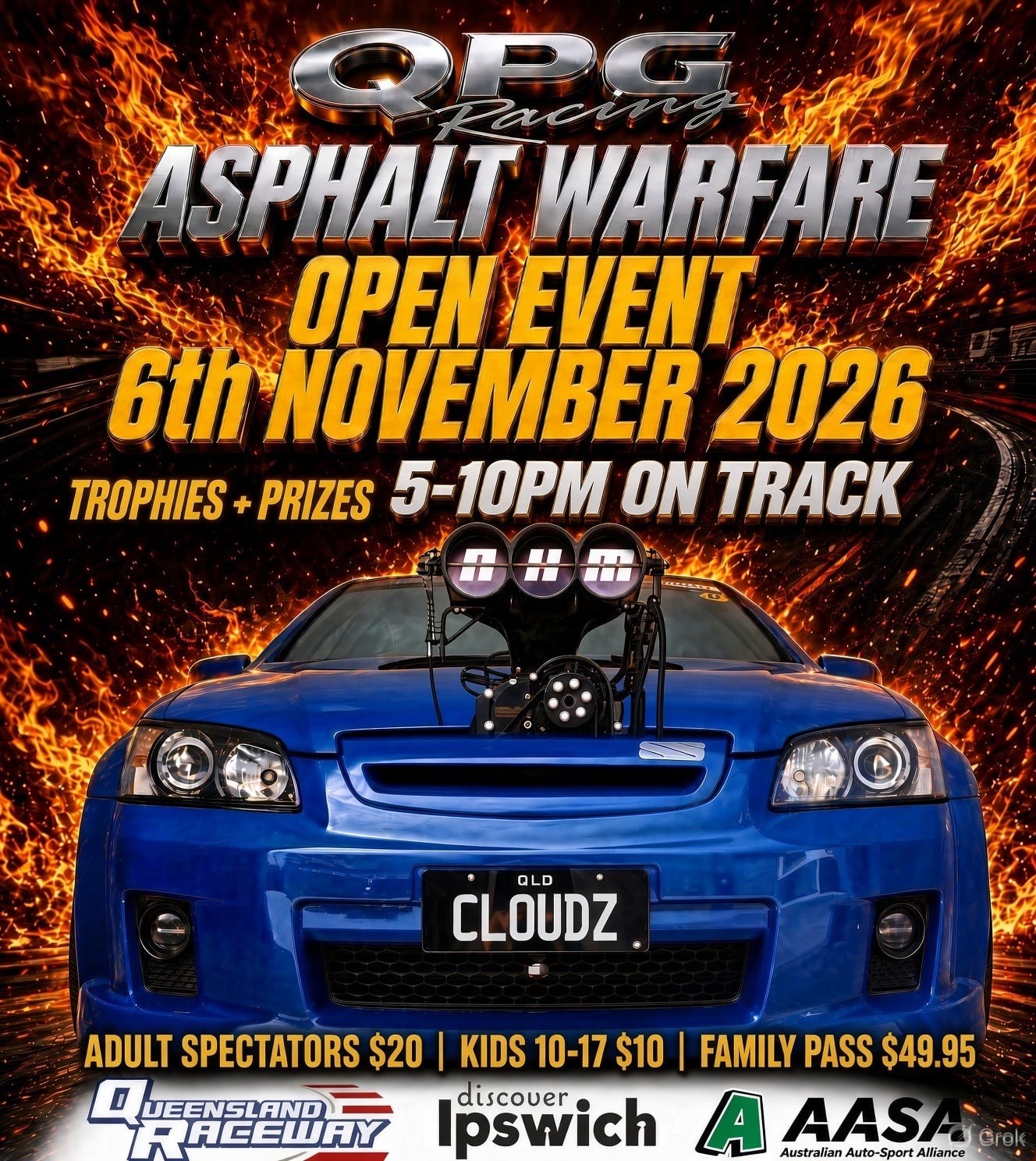 Asphalt Warfare — Muscle spectator event in Brisbane, QLD on Friday 6 November 2026