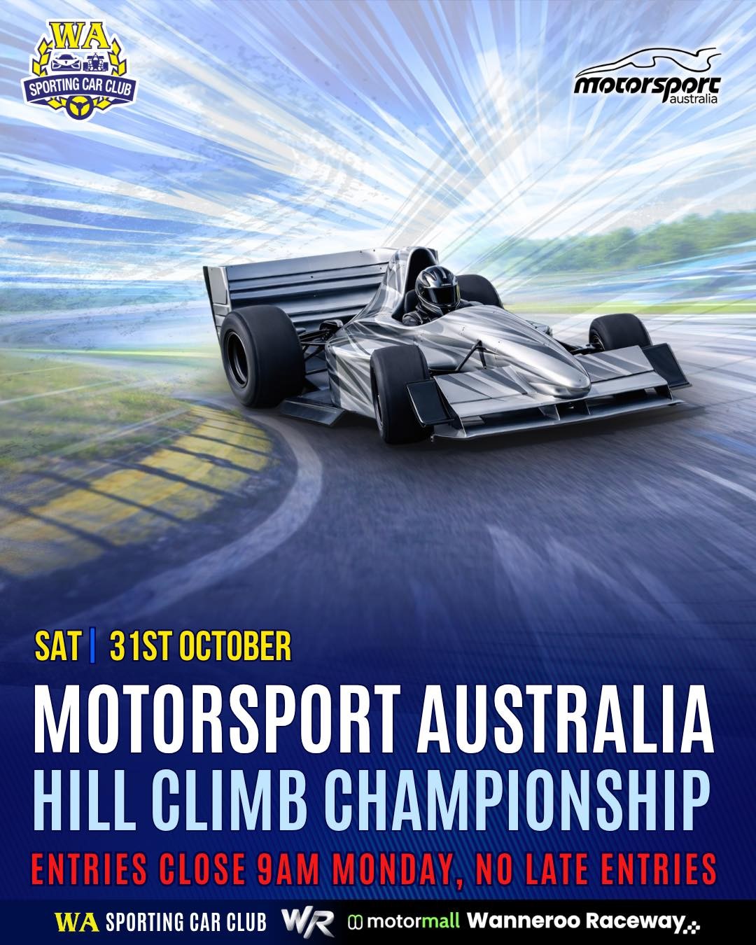 Motorsport Australia Hill Climb Championship — Classic track day in Perth, WA on Saturday 31 October 2026