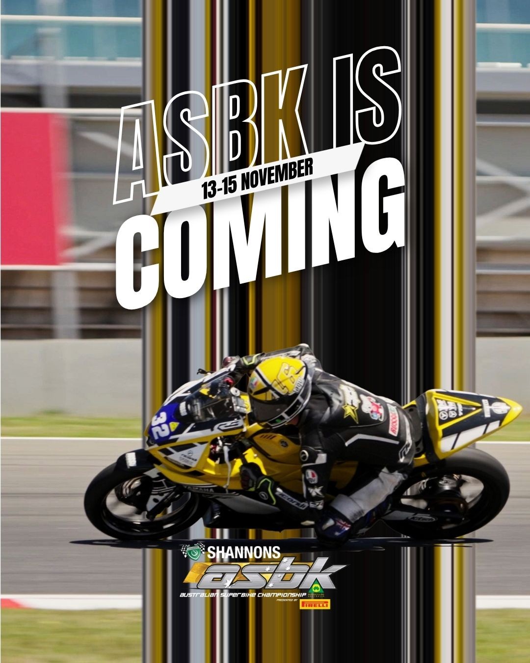 Shannons Australian Superbike Championship Round 2 — spectator event in Adelaide, SA on Friday 13 November 2026