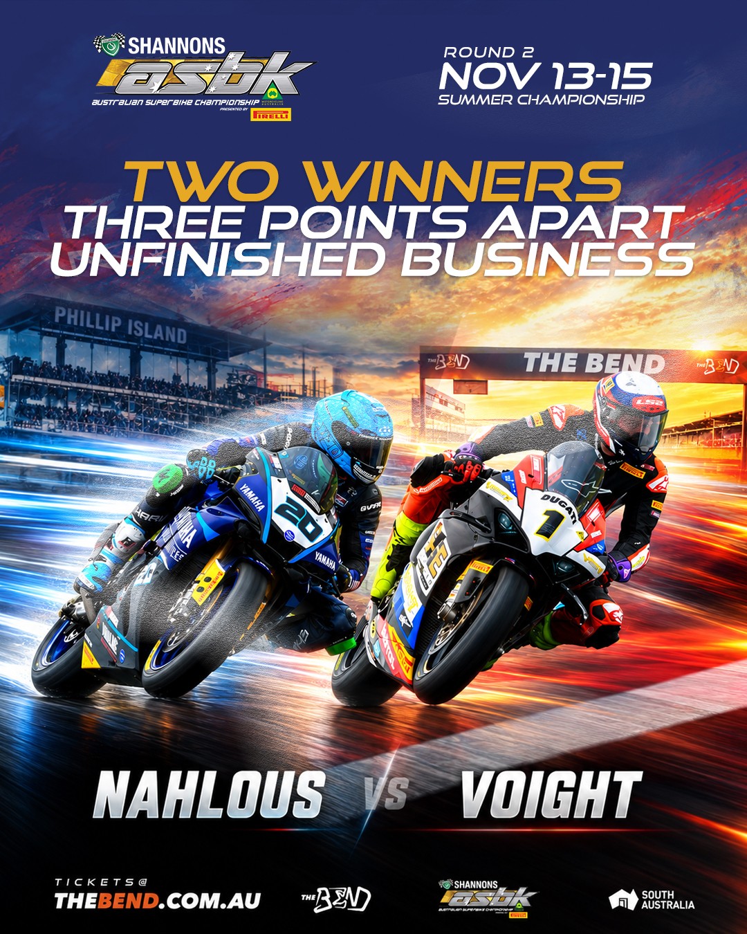 ASBK Summer Championship Round 2 — spectator event in Adelaide, SA on Friday 13 November 2026