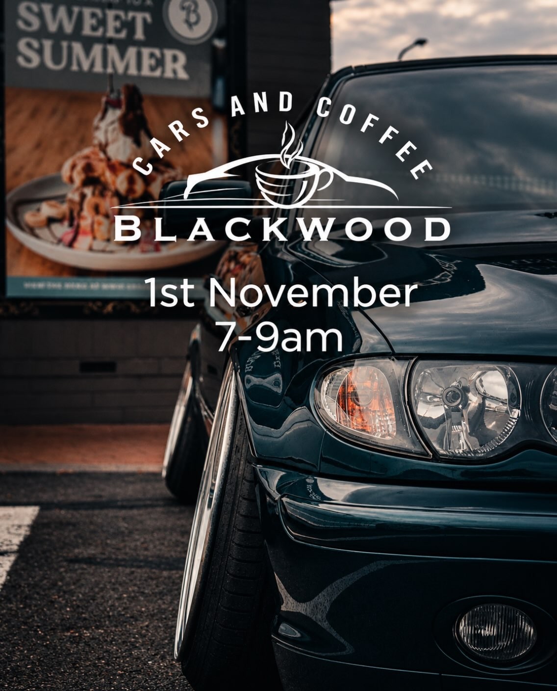 Cars and Coffee Blackwood — Motorbike/Euro car meet in Adelaide, SA on Sunday 1 November 2026