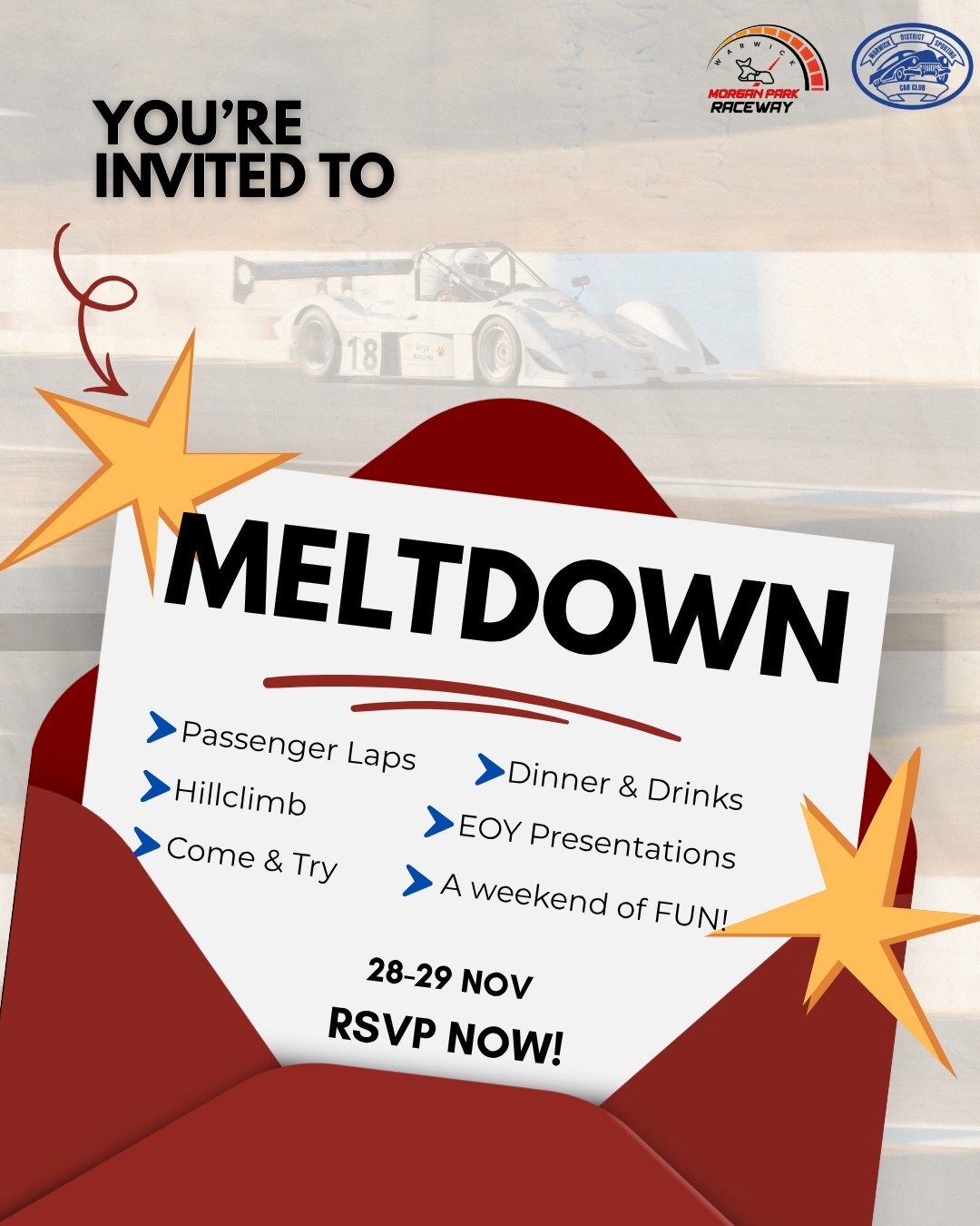 Meltdown — Muscle track day in Brisbane, QLD on Saturday 28 November 2026