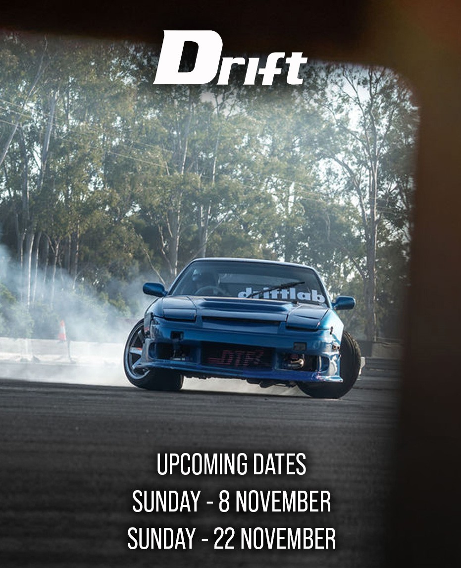 Drift at Queensland Raceway — JDM track day in Brisbane, QLD on Sunday 8 November 2026