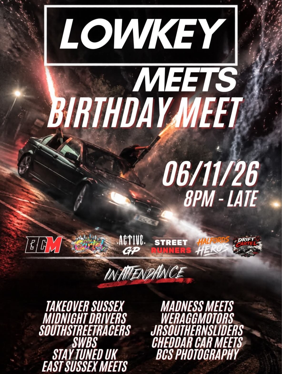 Lowkey Meets Birthday Meet — Euro car meet in International on Friday 6 November 2026