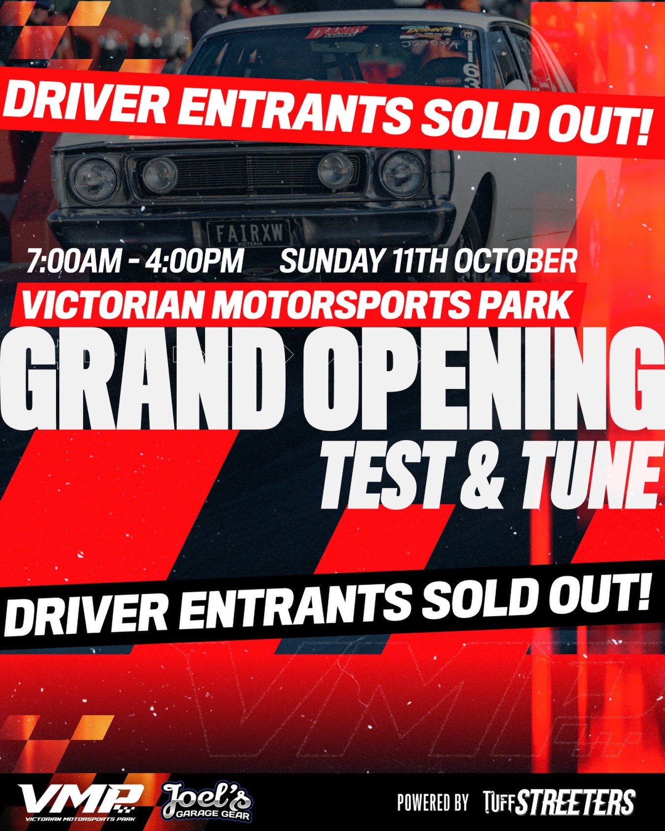 Victorian Motorsports Park Grand Opening Test & Tune — Muscle track day in Melbourne, VIC on Sunday 11 October 2026