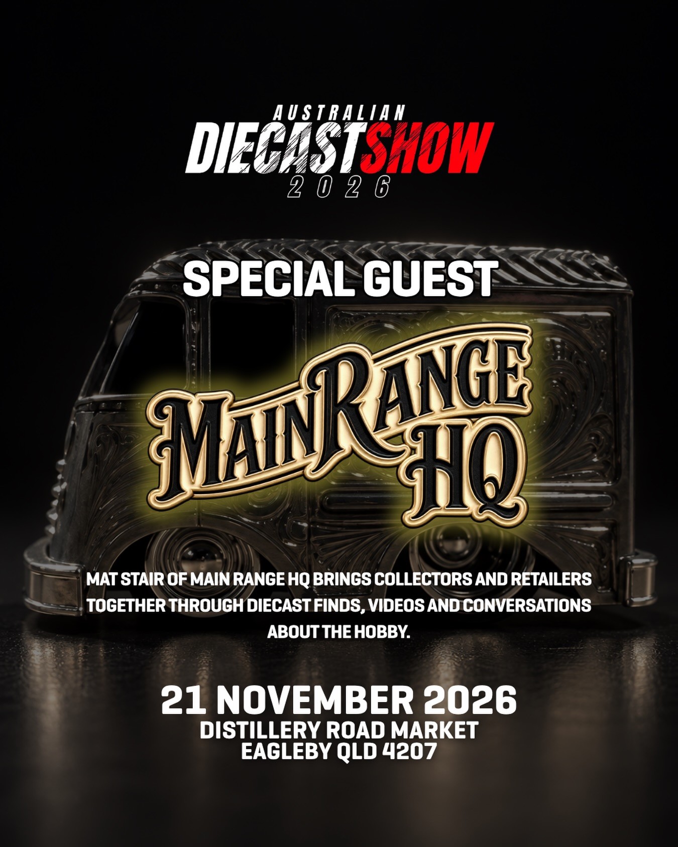 Australian Diecast Show — car meet in Brisbane, QLD on Saturday 21 November 2026