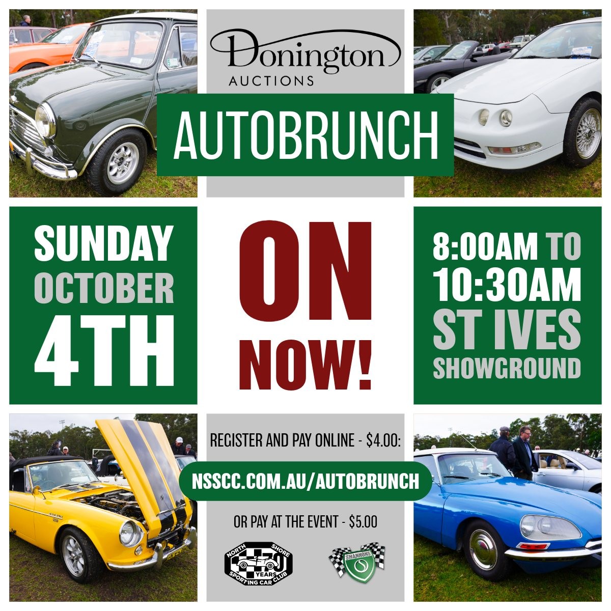 Donington Auctions AutoBrunch — Classic car meet in Sydney, NSW on Sunday 4 October 2026