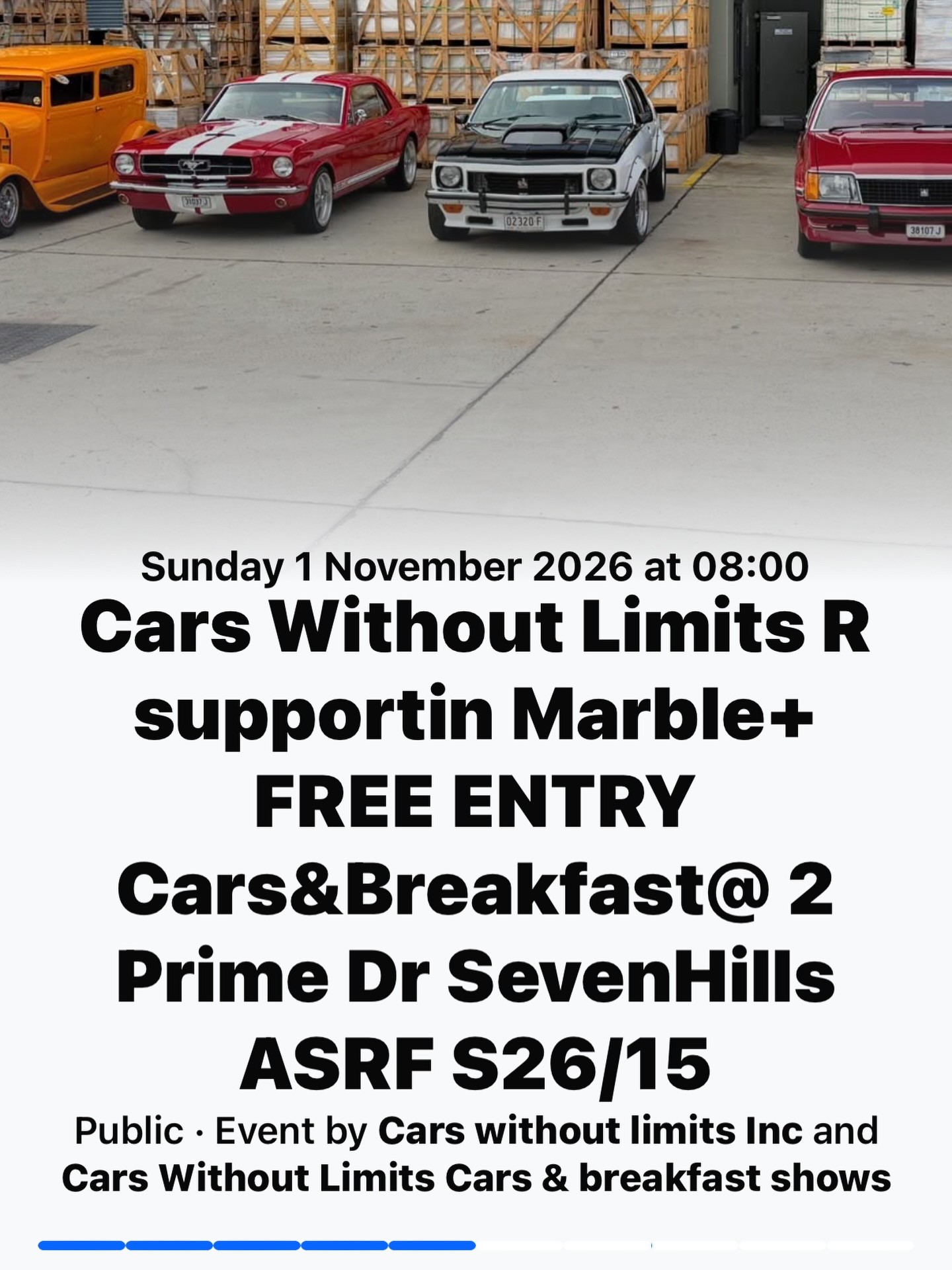 Cars & Breakfast — Muscle/Classic car meet in Sydney, NSW on Sunday 1 November 2026