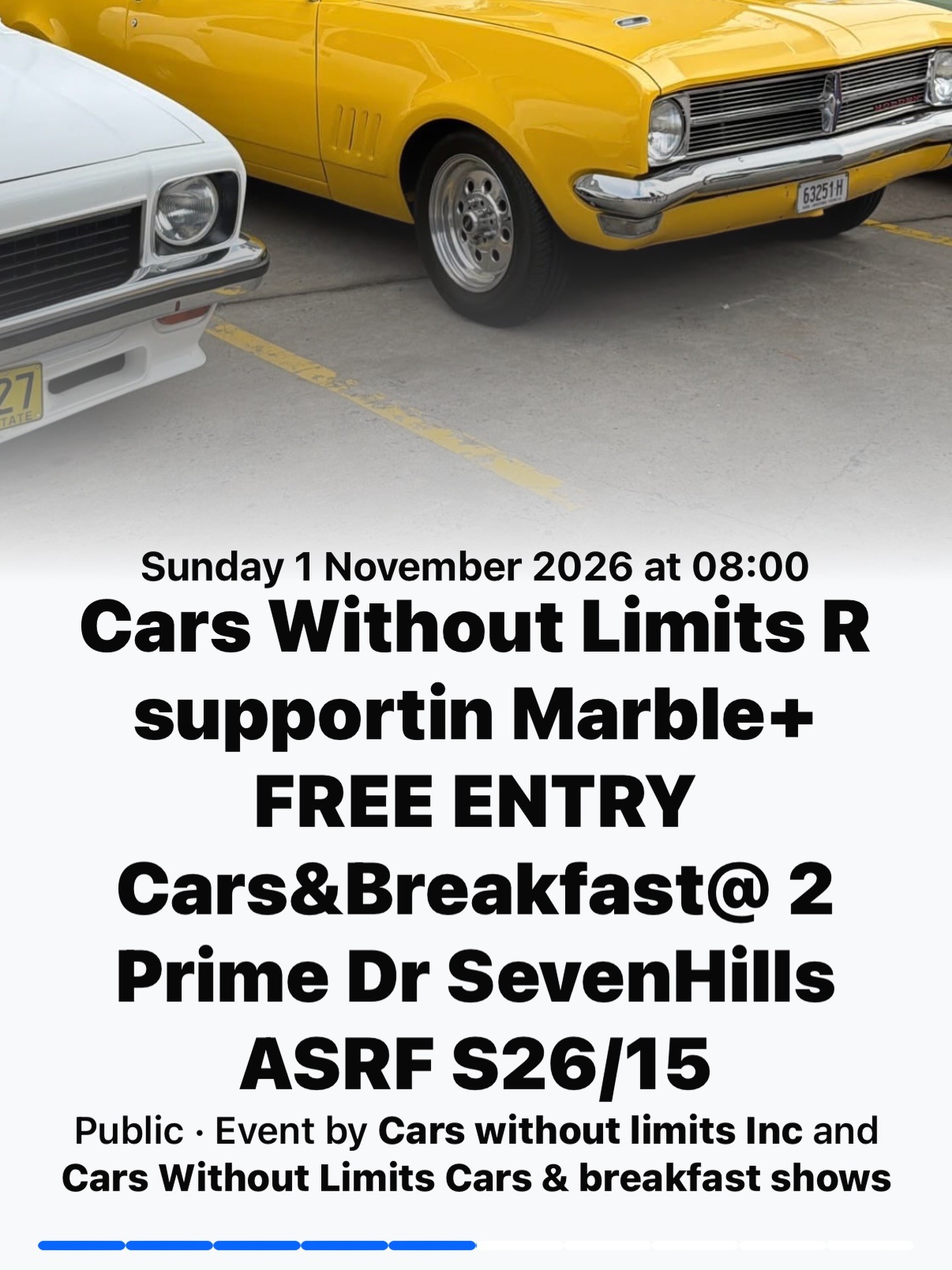 Cars & Breakfast — Muscle/Classic car meet in Sydney, NSW on Sunday 1 November 2026