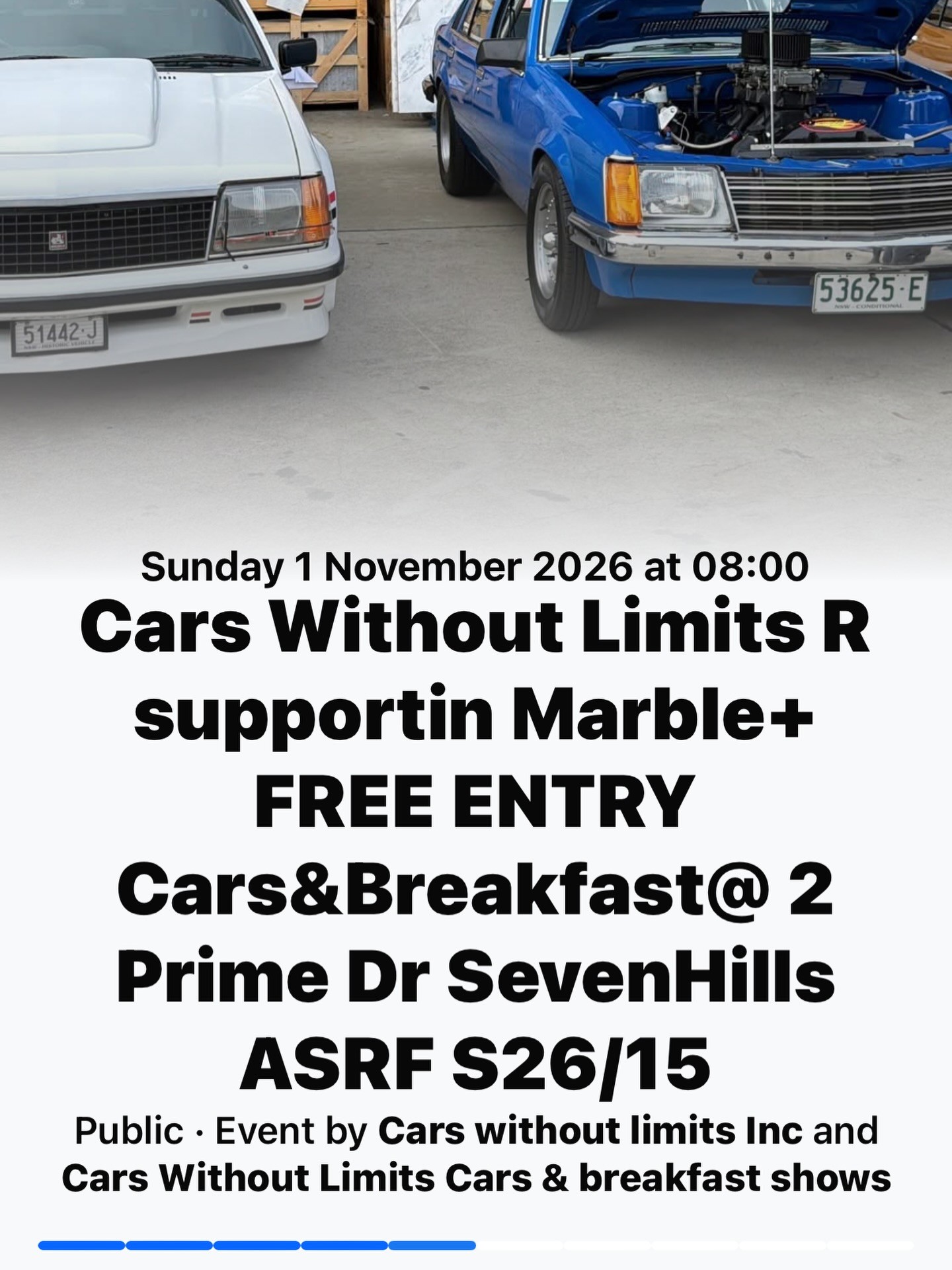 Cars & Breakfast — Muscle/Classic car meet in Sydney, NSW on Sunday 1 November 2026