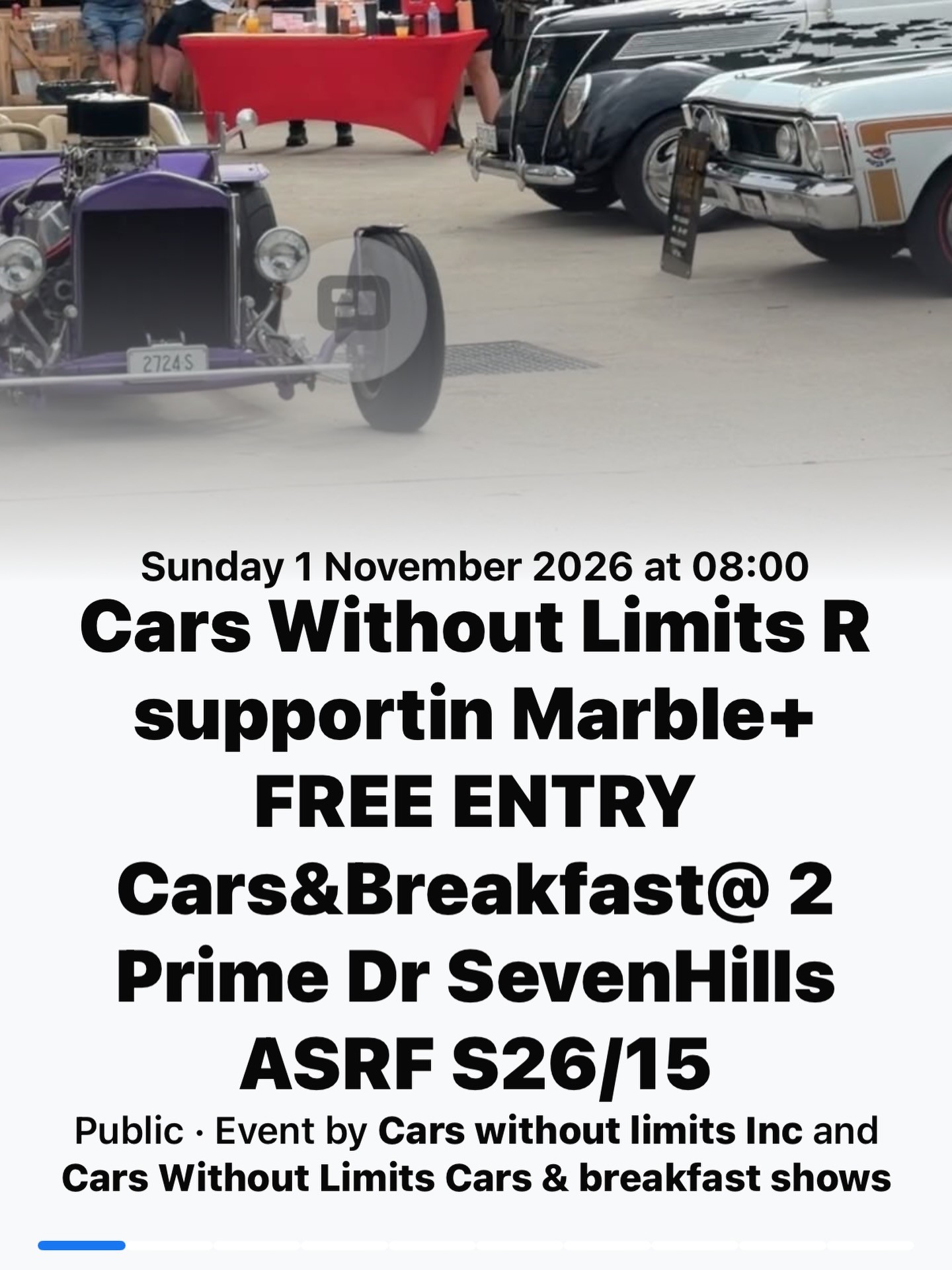 Cars & Breakfast — Muscle/Classic car meet in Sydney, NSW on Sunday 1 November 2026